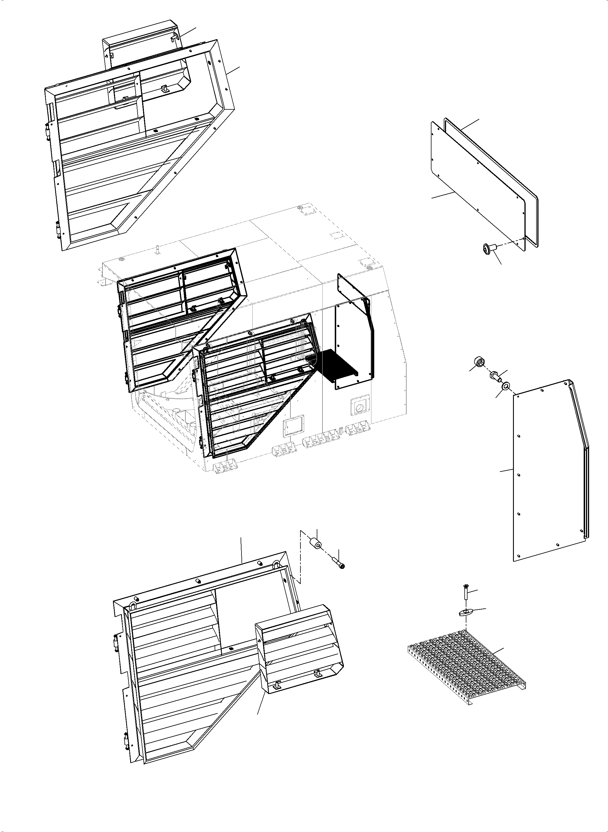 Komatsu parts book diagram for PC5500-6E S/N 15134: OPERATOR'S CAB PART 2