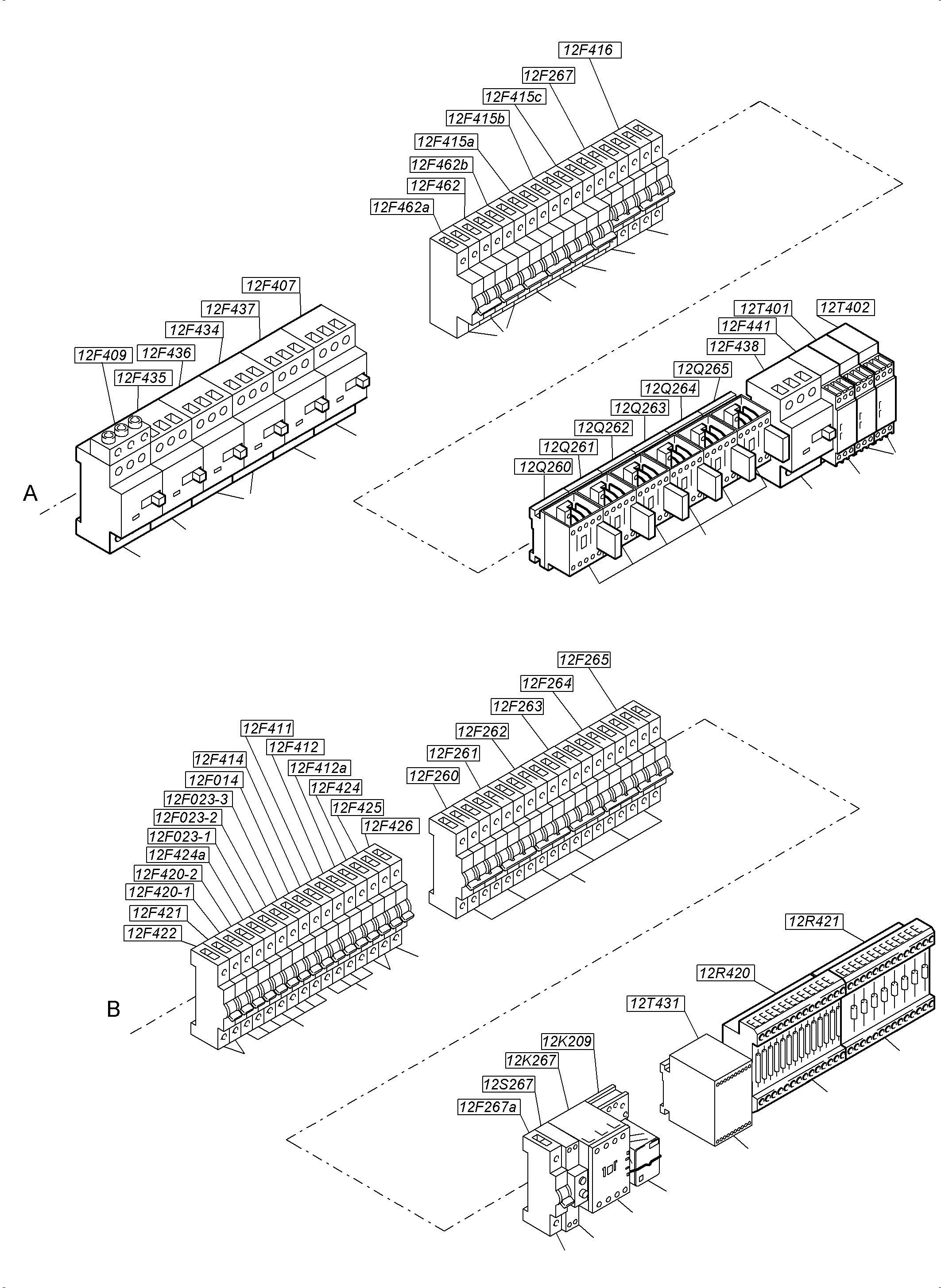 Komatsu parts book diagram for PC5500-6E S/N 15134: MOUNTING PLATE-CAB SUPPORT-LOCATION 12
