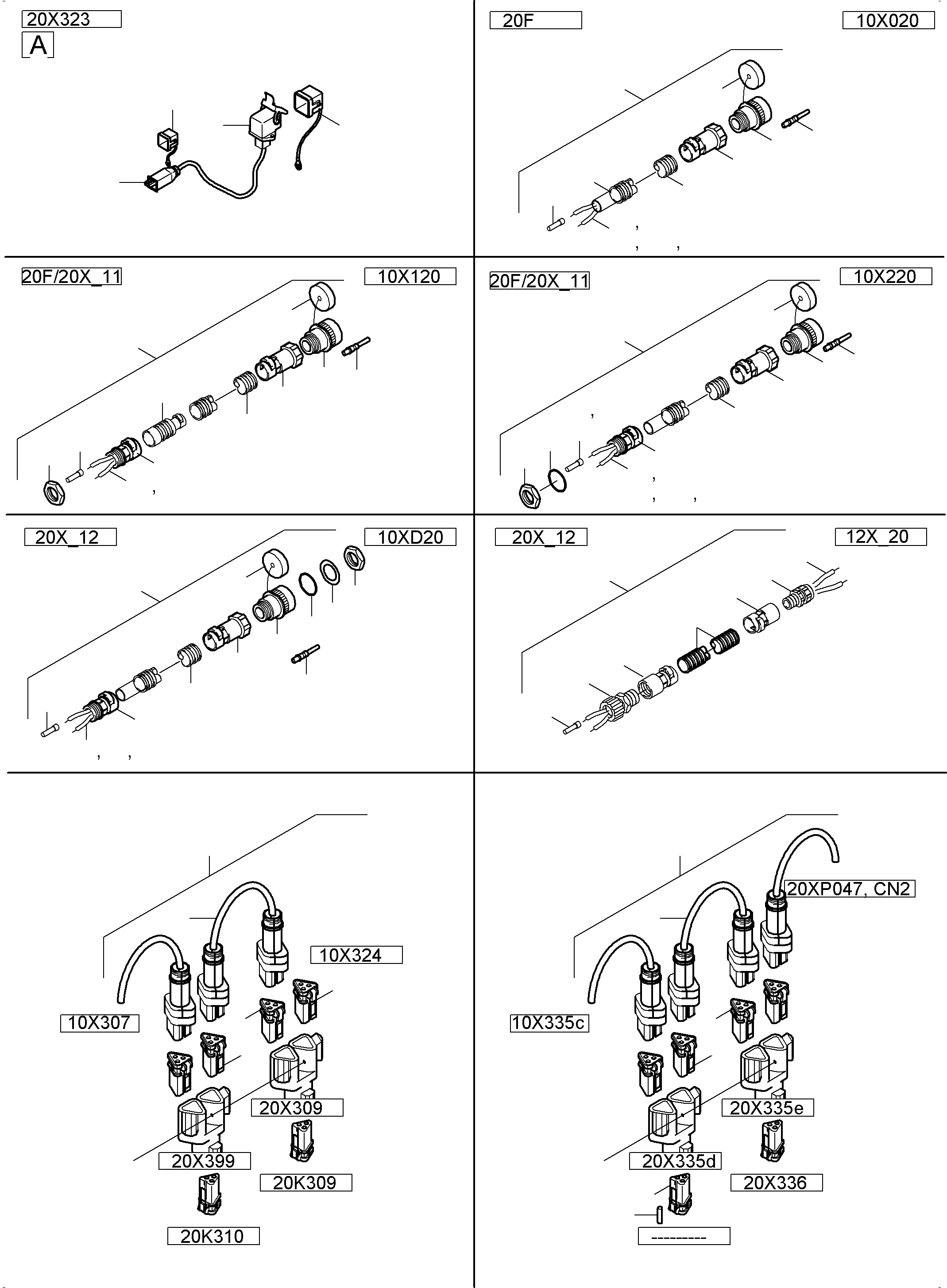 Komatsu parts book diagram for PC5500-6E S/N 15134: CABIN-HARNESSES-ELECTRIC