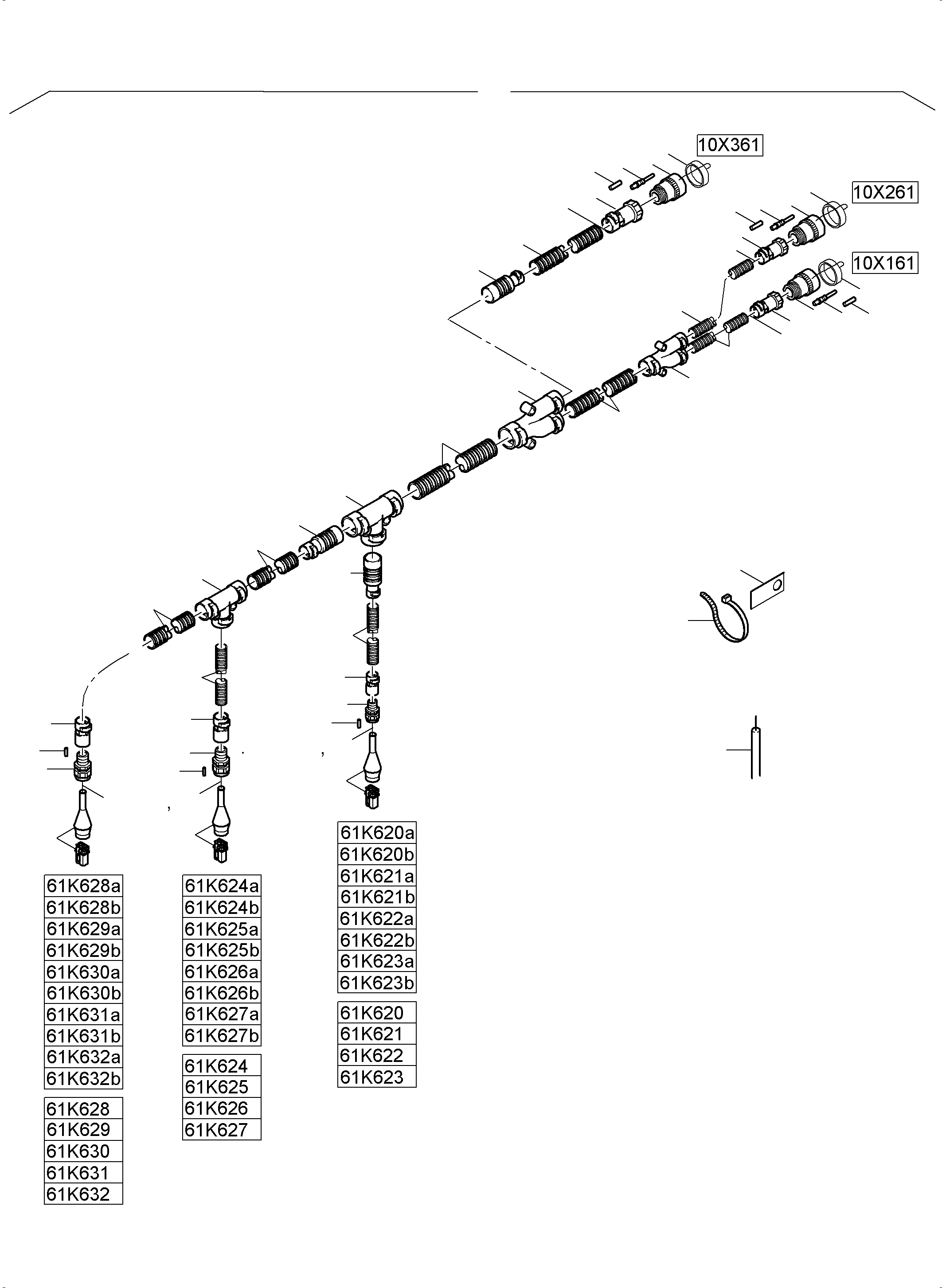 Komatsu parts book diagram for PC5500-6E S/N 15134: CONTROL BLOCKS - H.P.-FILTER - LOCATION 61