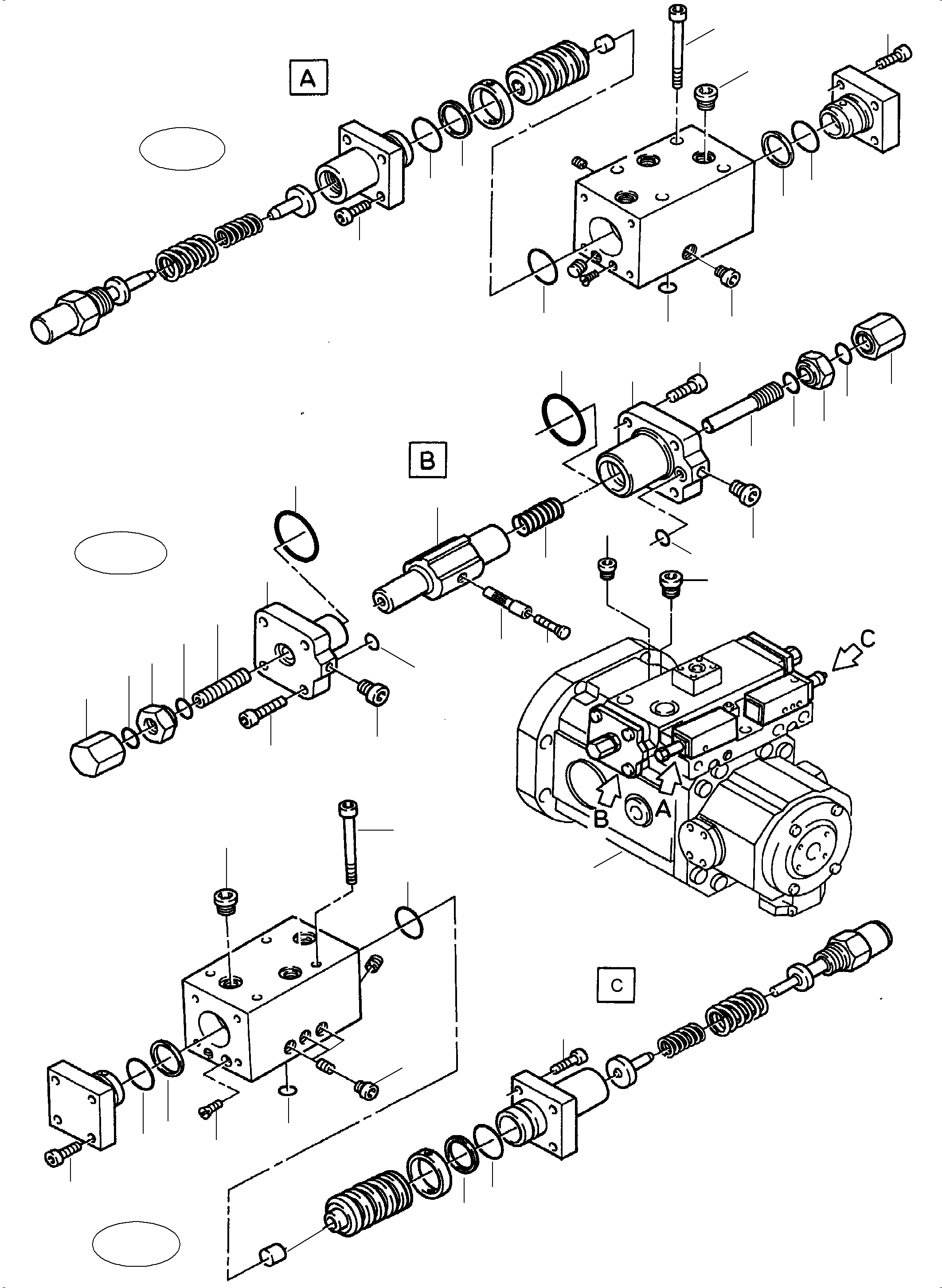 Komatsu parts book diagram for PC5500-6E S/N 15134: HYDRAULIC PUMP