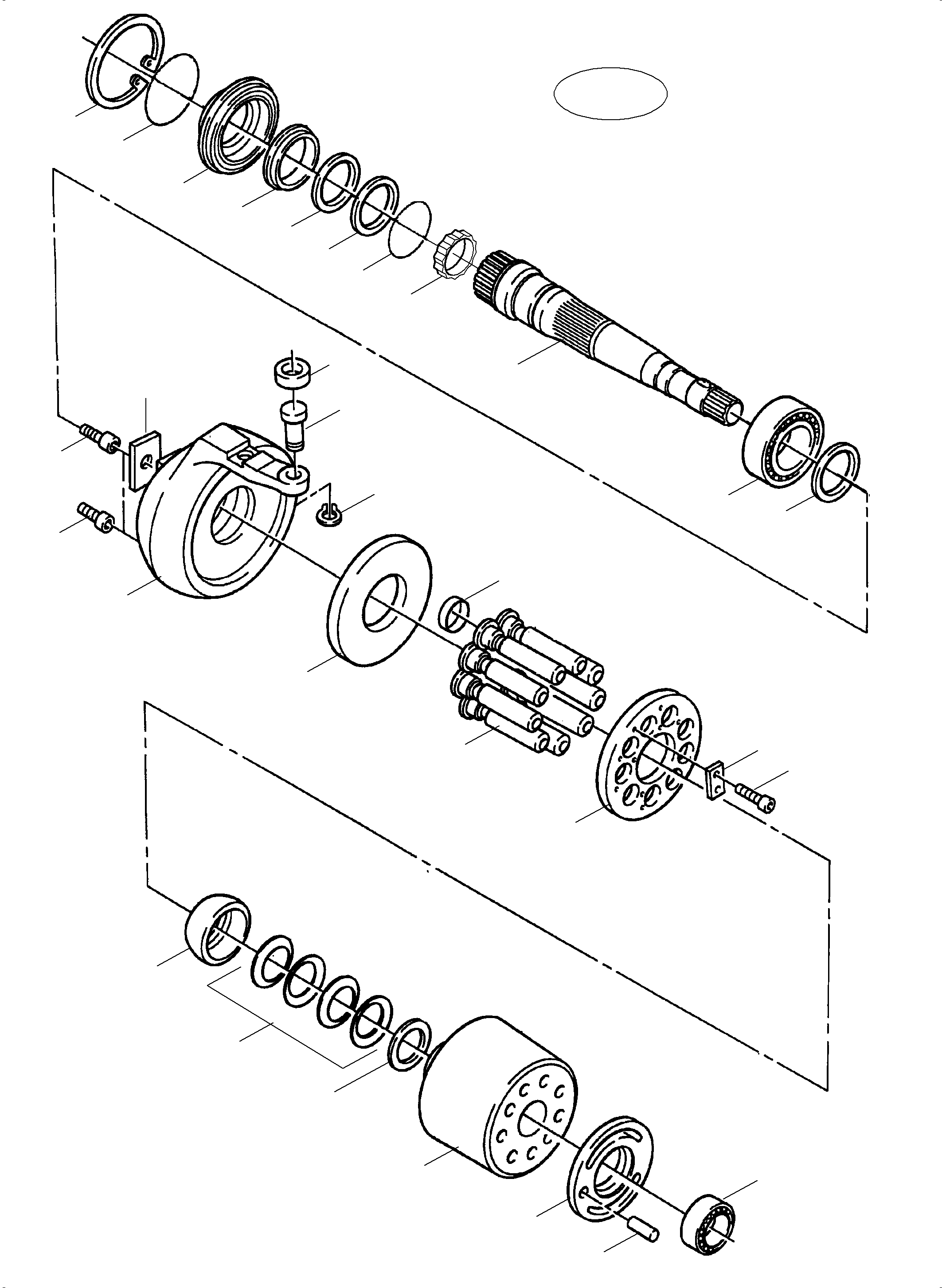 Komatsu parts book diagram for PC5500-6E S/N 15134: HYDRAULIC PUMP
