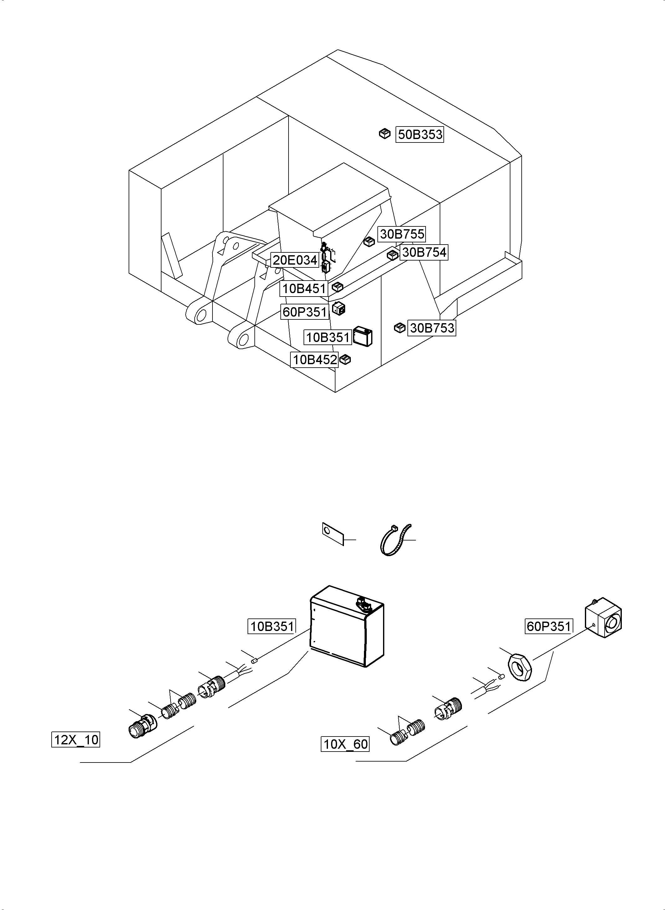Komatsu parts book diagram for PC5500-6E S/N 15134: FIRE EXTINGUISH EQUIPMENT - HARNESSES