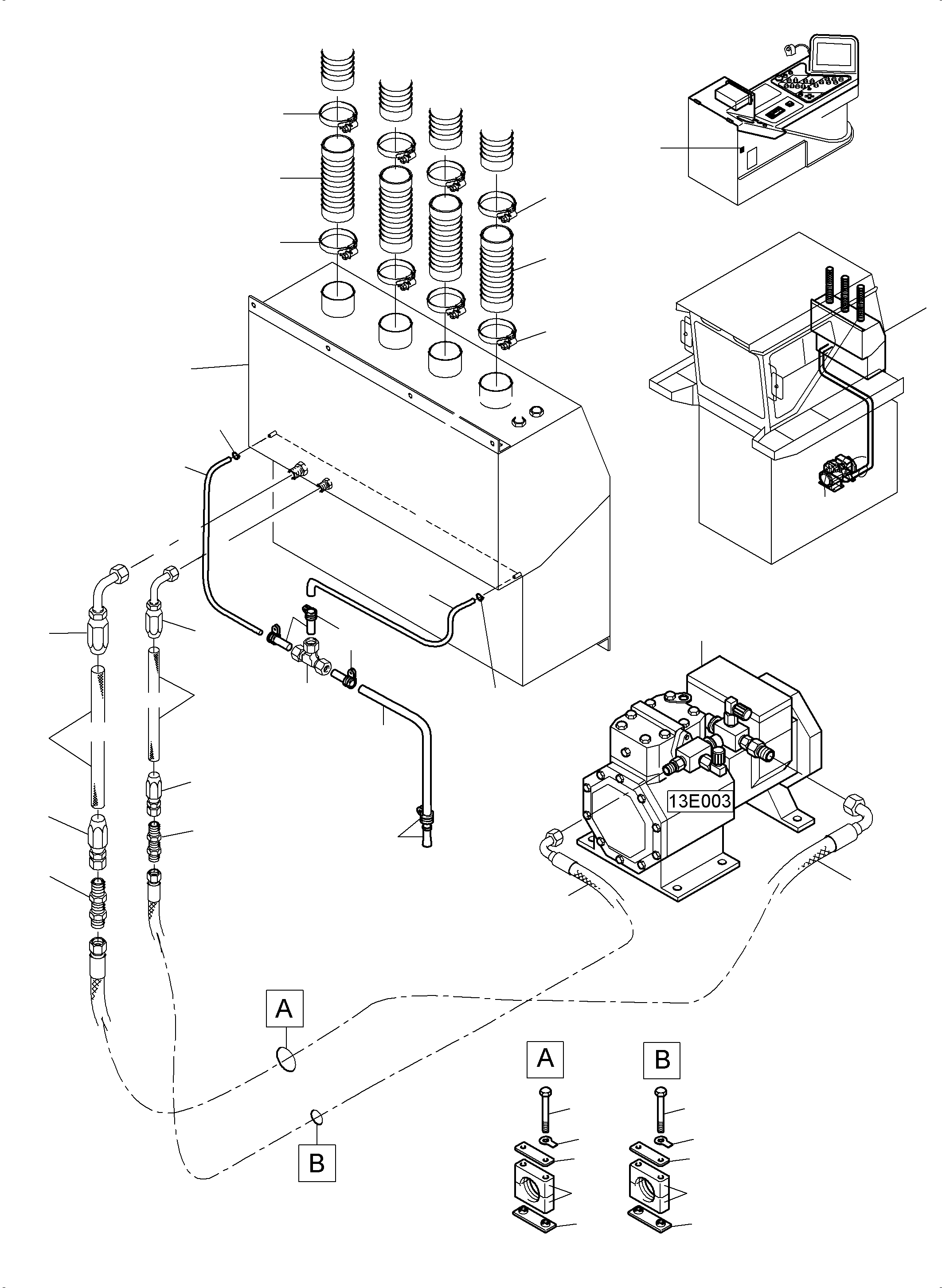 Komatsu parts book diagram for PC5500-6E S/N 15134: AIR CONDITION ARR.
