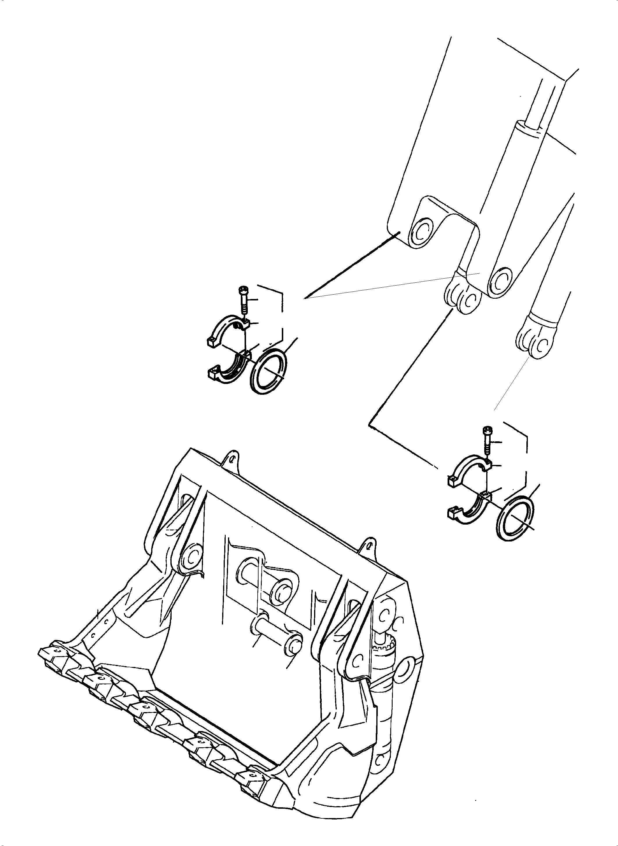 Komatsu parts book diagram for PC5500-6 S/N 15137: PIN SEALING BULLCLAM BUCKET