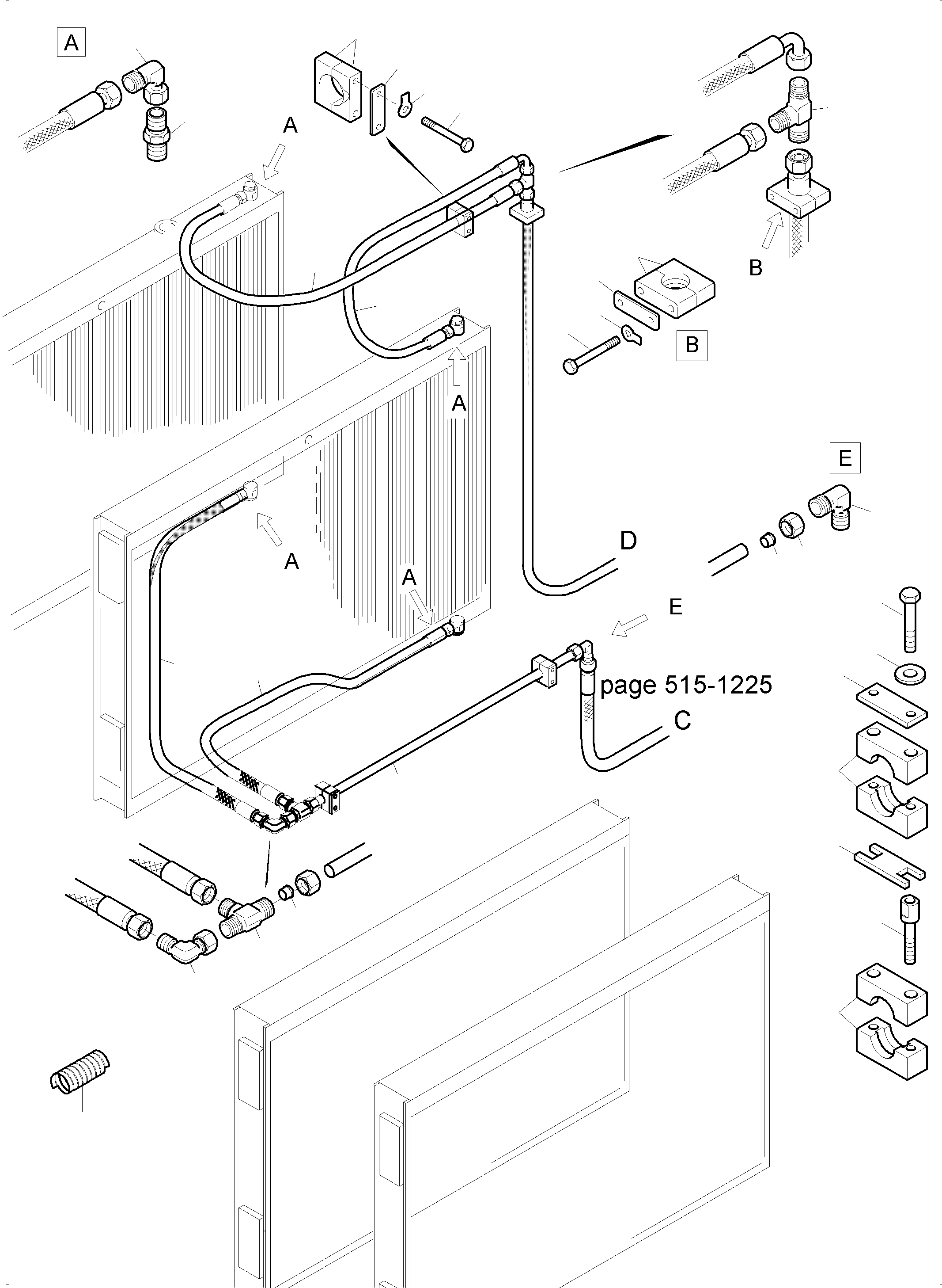 Komatsu parts book diagram for PC5500-6 S/N 15137: COOLING - DISTRIBUTOR GEAR (COOLER)