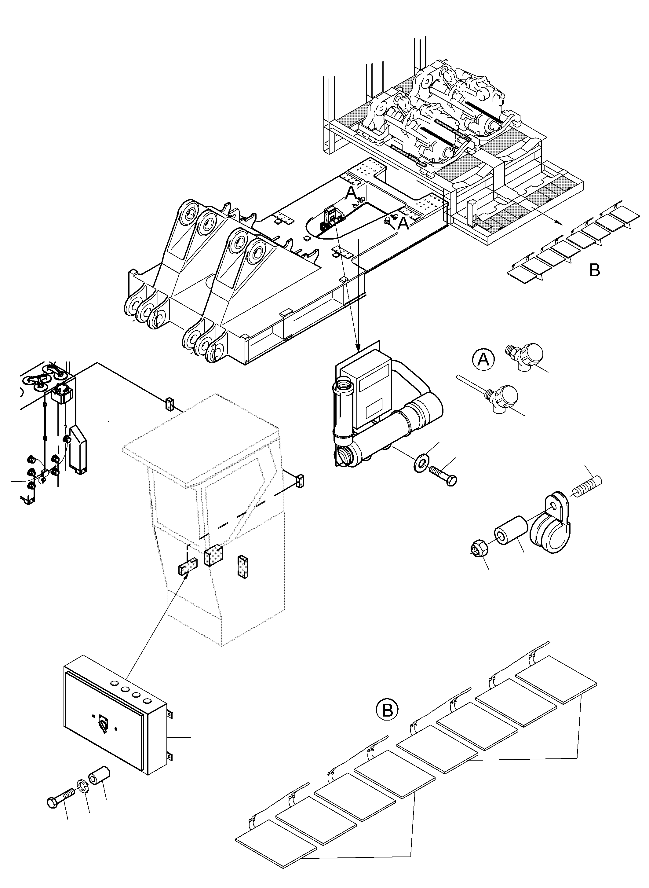 Komatsu parts book diagram for PC5500-6 S/N 15137: TEMPERATURE CONDITIONING