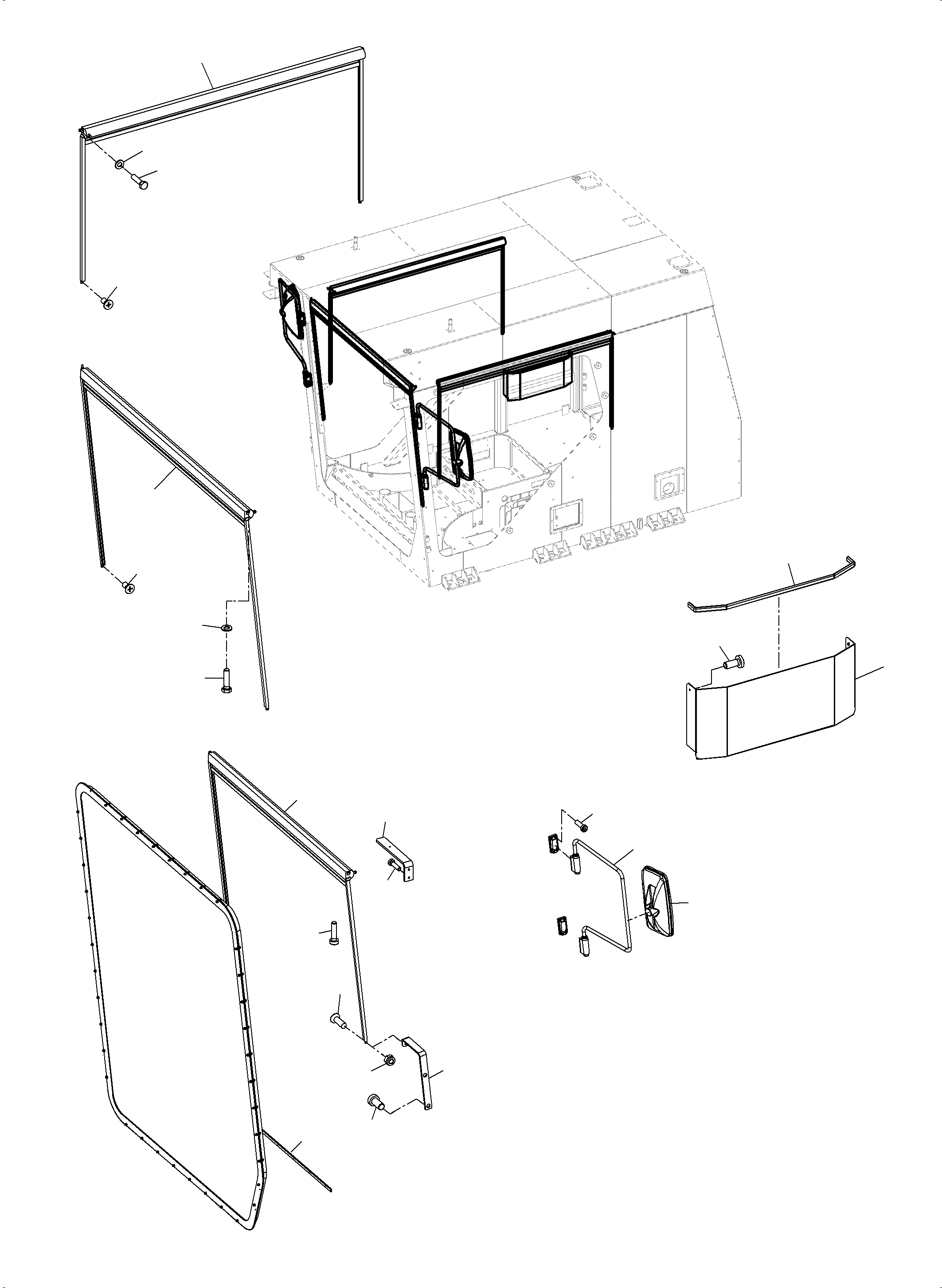 Komatsu parts book diagram for PC5500-6 S/N 15137: OPERATOR'S CAB PART 2