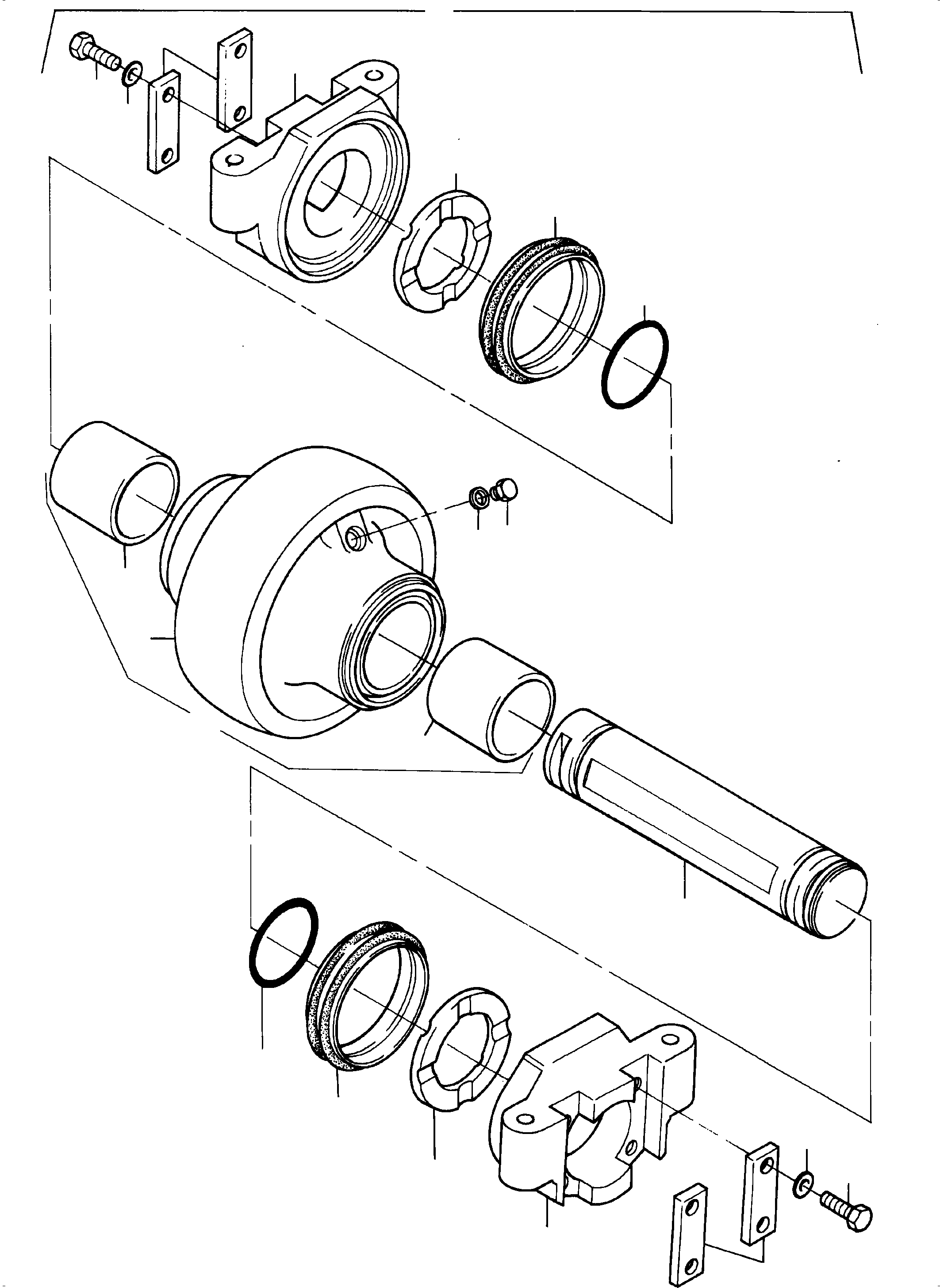 Komatsu parts book diagram for PC5500-6 S/N 15137: BOTTOM ROLLER