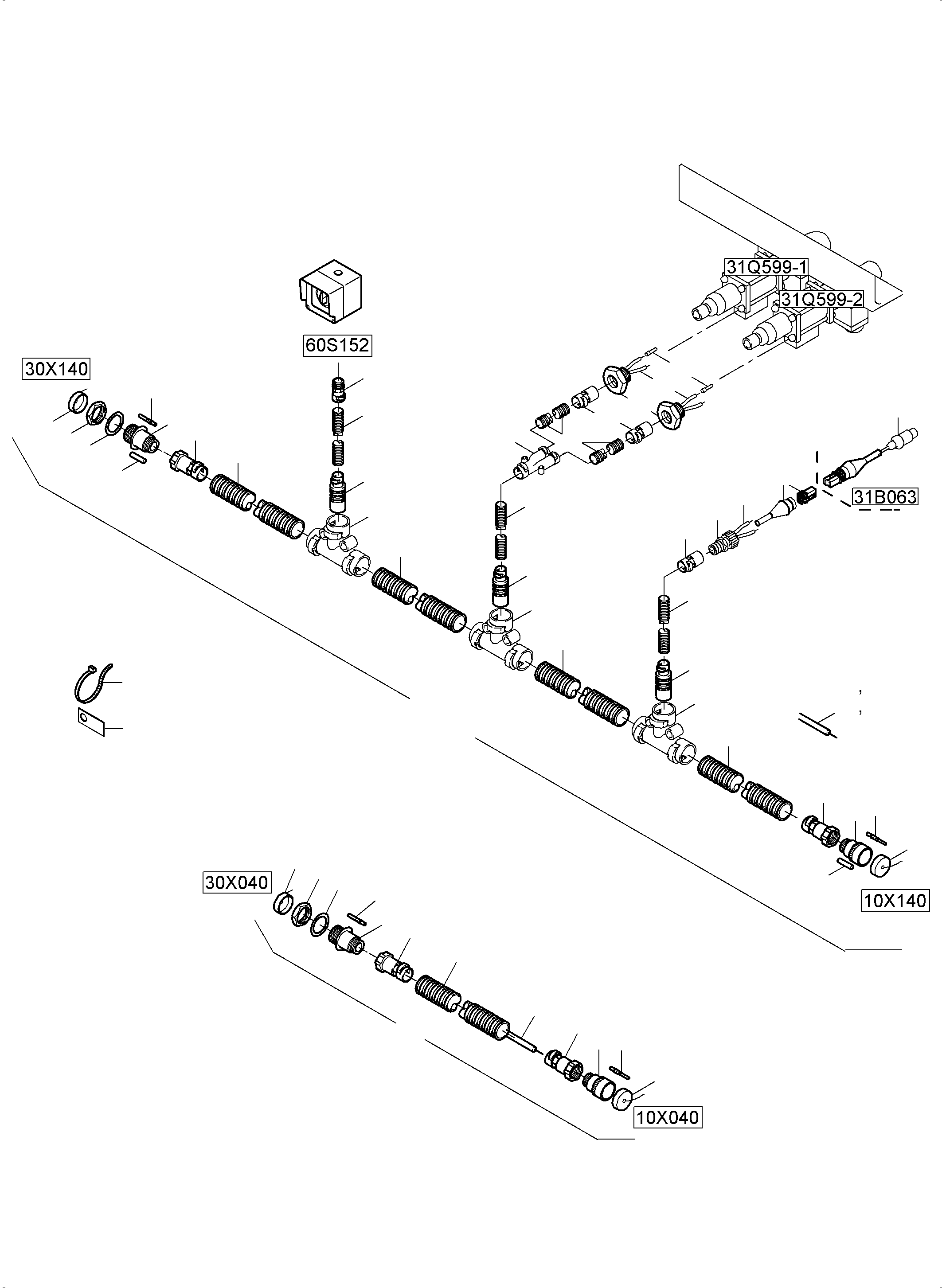 Komatsu parts book diagram for PC5500-6 S/N 15137: FUEL TANK - ELECTRIC