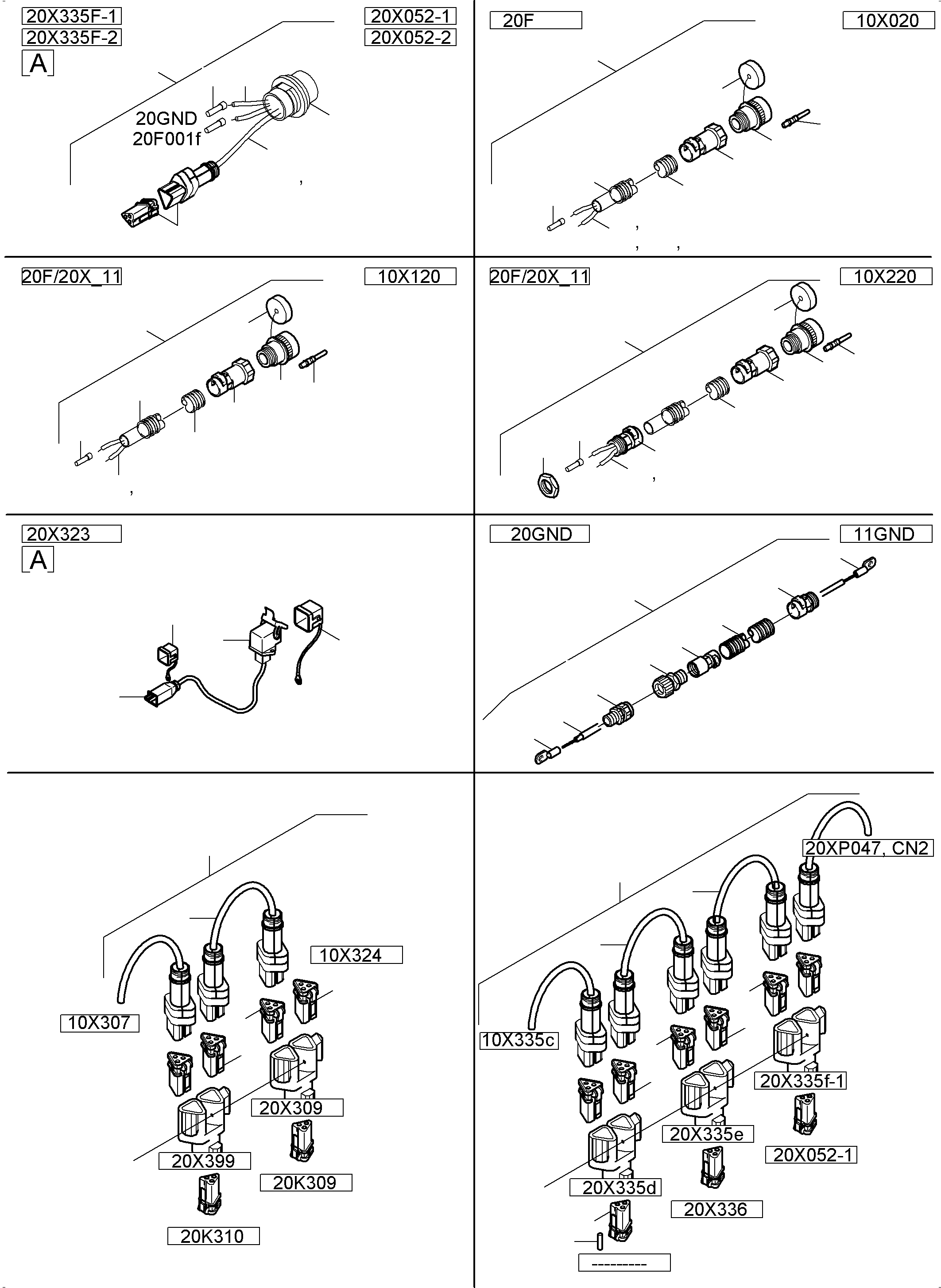 Komatsu parts book diagram for PC5500-6 S/N 15137: CABIN-HARNESSES-ELECTRIC