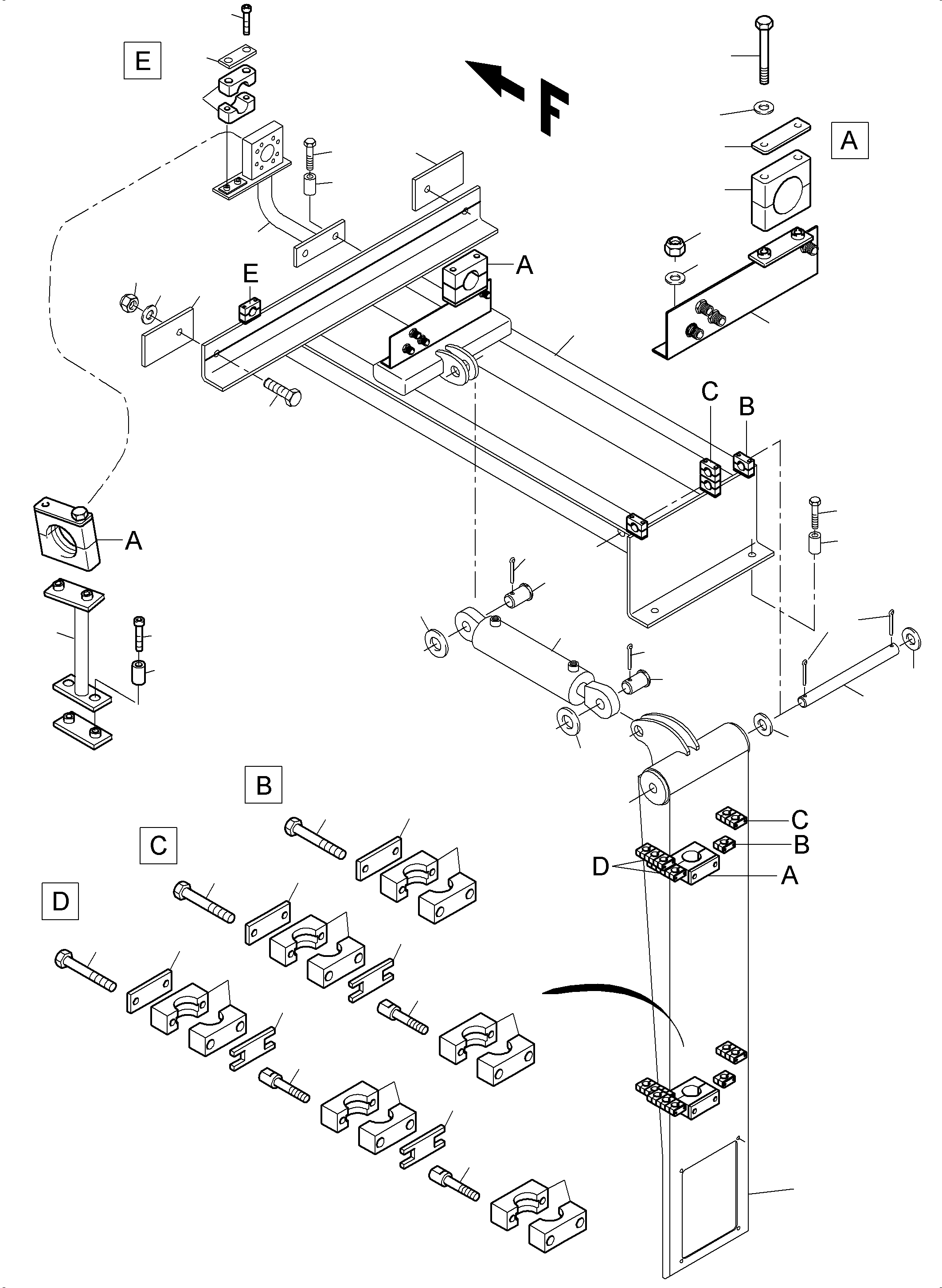 Komatsu parts book diagram for PC5500-6 S/N 15137: REFUELING EQUIPMENT FUEL LINE WIGGINS VR 300