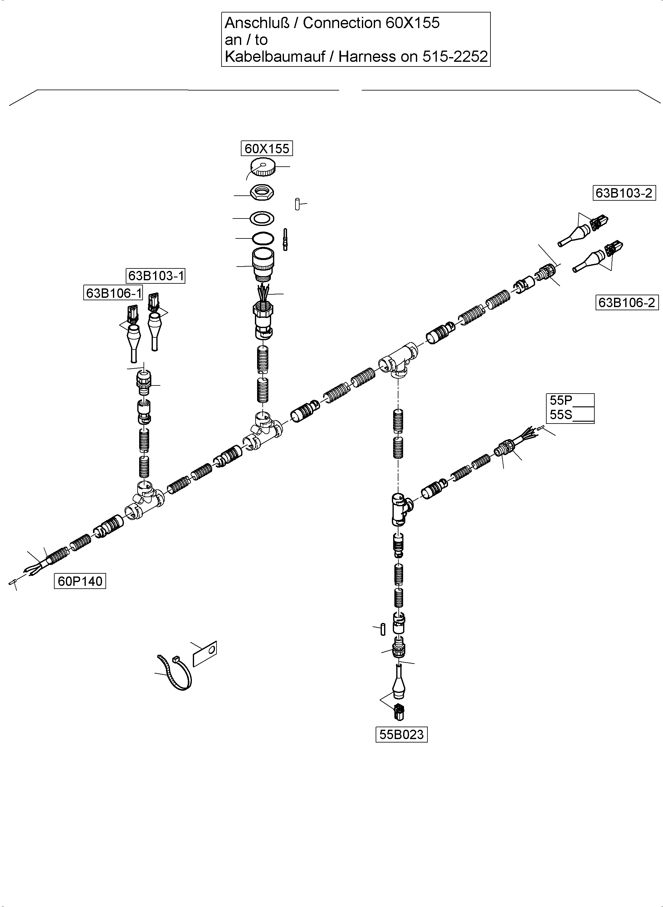 Komatsu parts book diagram for PC5500-6 S/N 15137: ELECTRO PARTS REFUELING, WITHOUT OR WITH SERVICE ARM