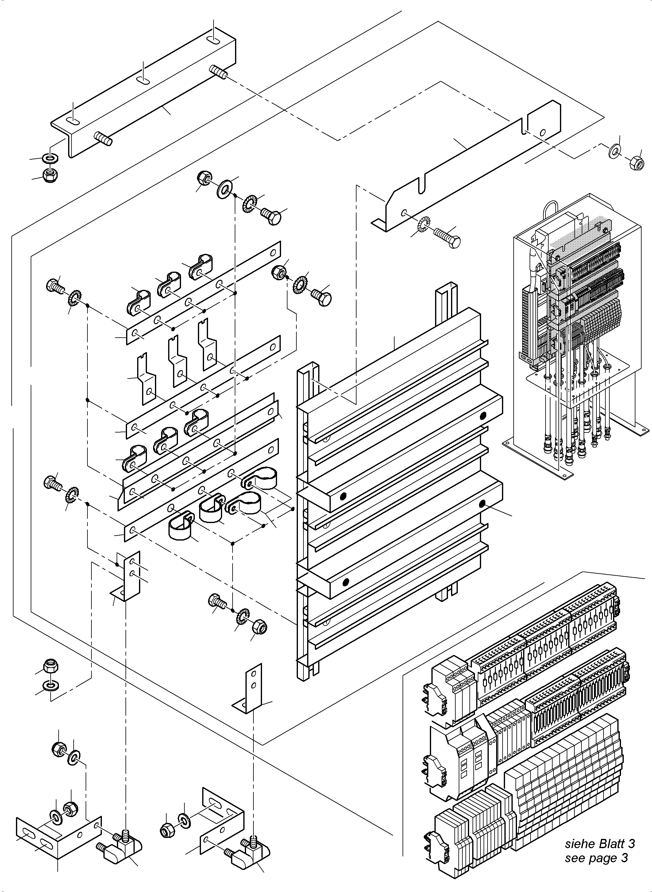 Komatsu parts book diagram for PC5500-6 S/N 15137: SWITCH CABINET LOCATION 56