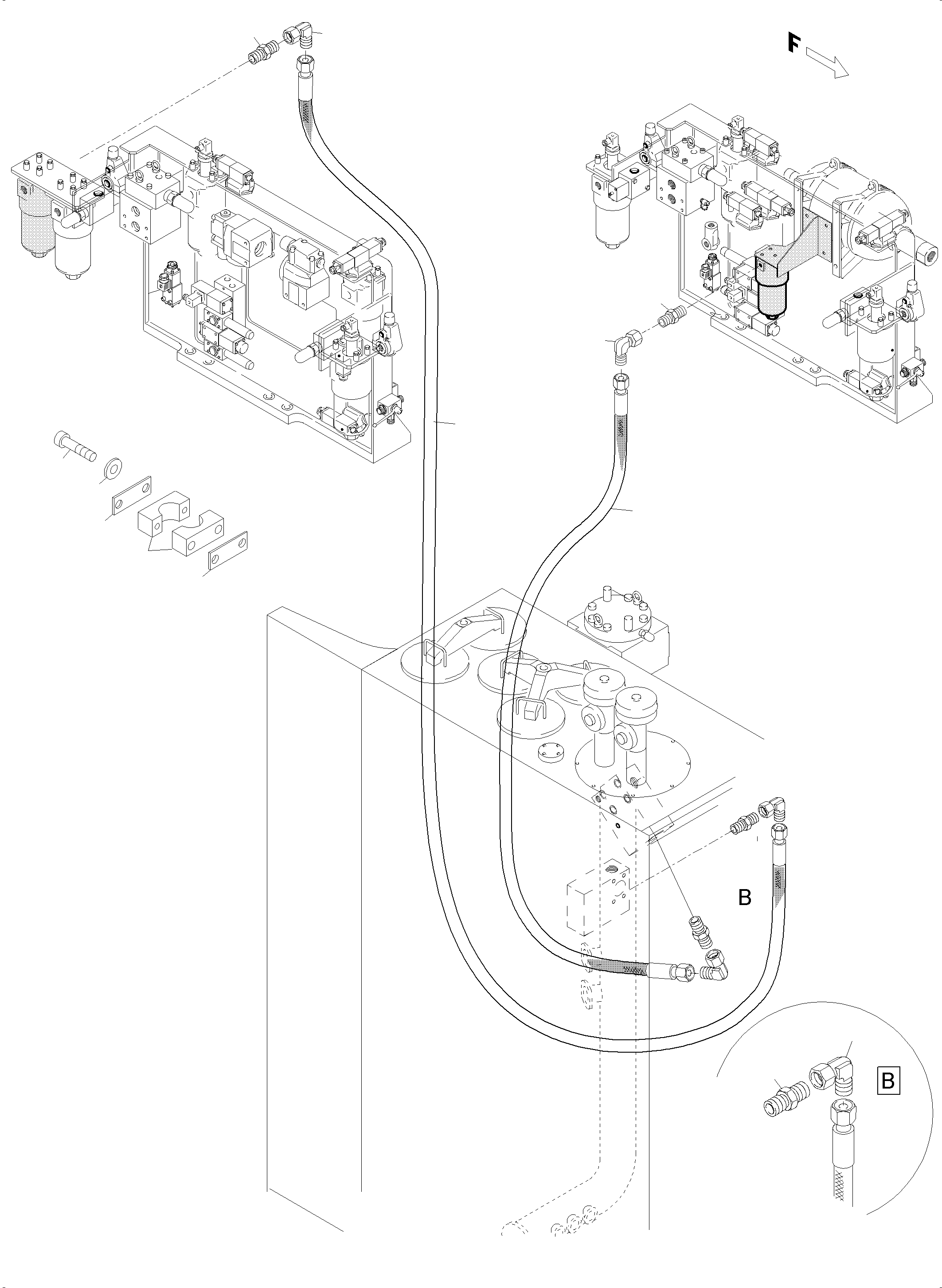 Excavators Mining Komatsu / PC5500-6 S/N 15145(G15145) / Pressure Lines, Circulation Pumps(515-1809h1 : 515-1809h1)