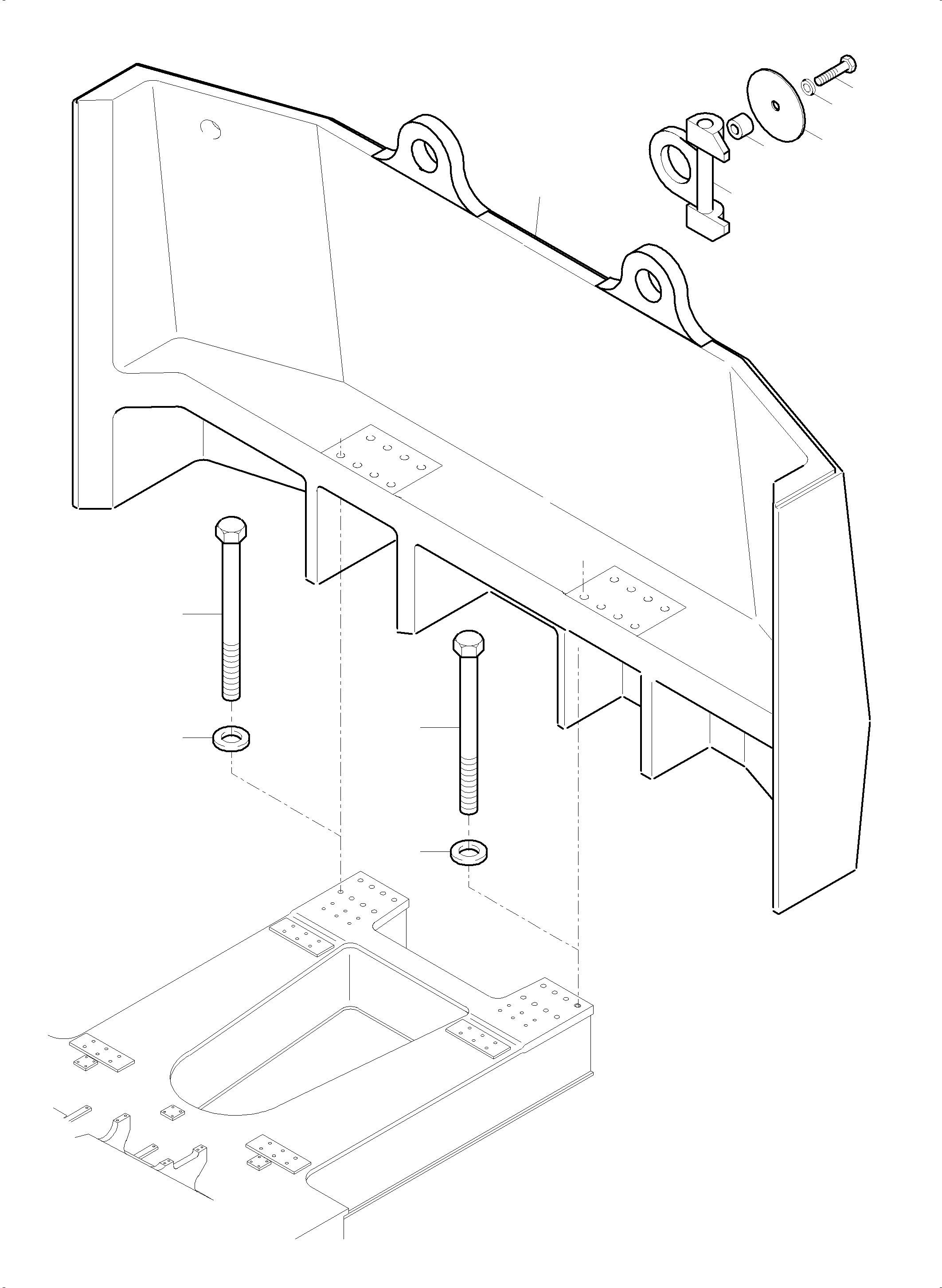 Komatsu parts book diagram for PC5500-6 S/N 15149: COUNTERWEIGHT ARR.