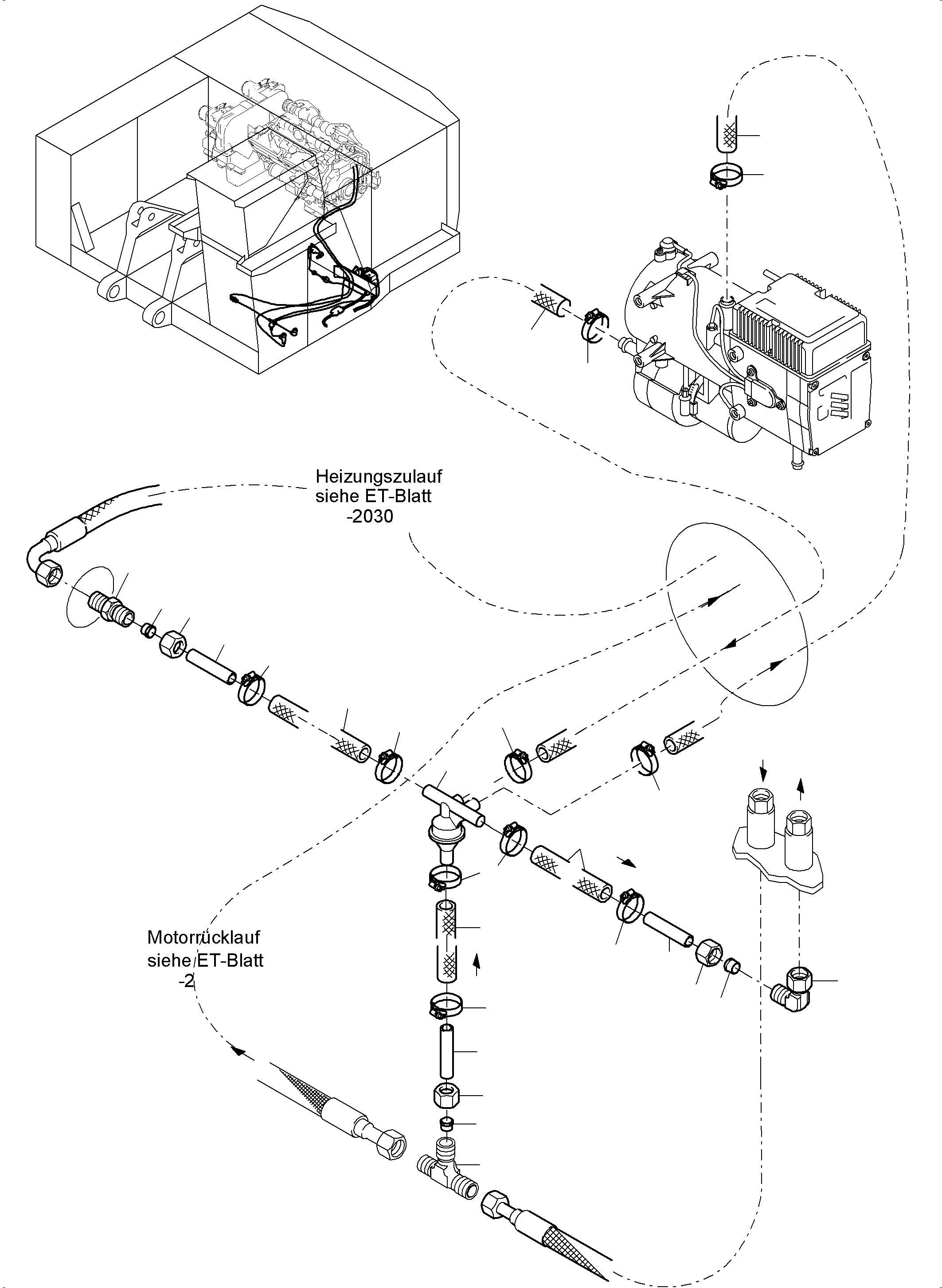 Komatsu parts book diagram for PC5500-6 S/N 15149: ADDITIONAL HEATING SYSTEM