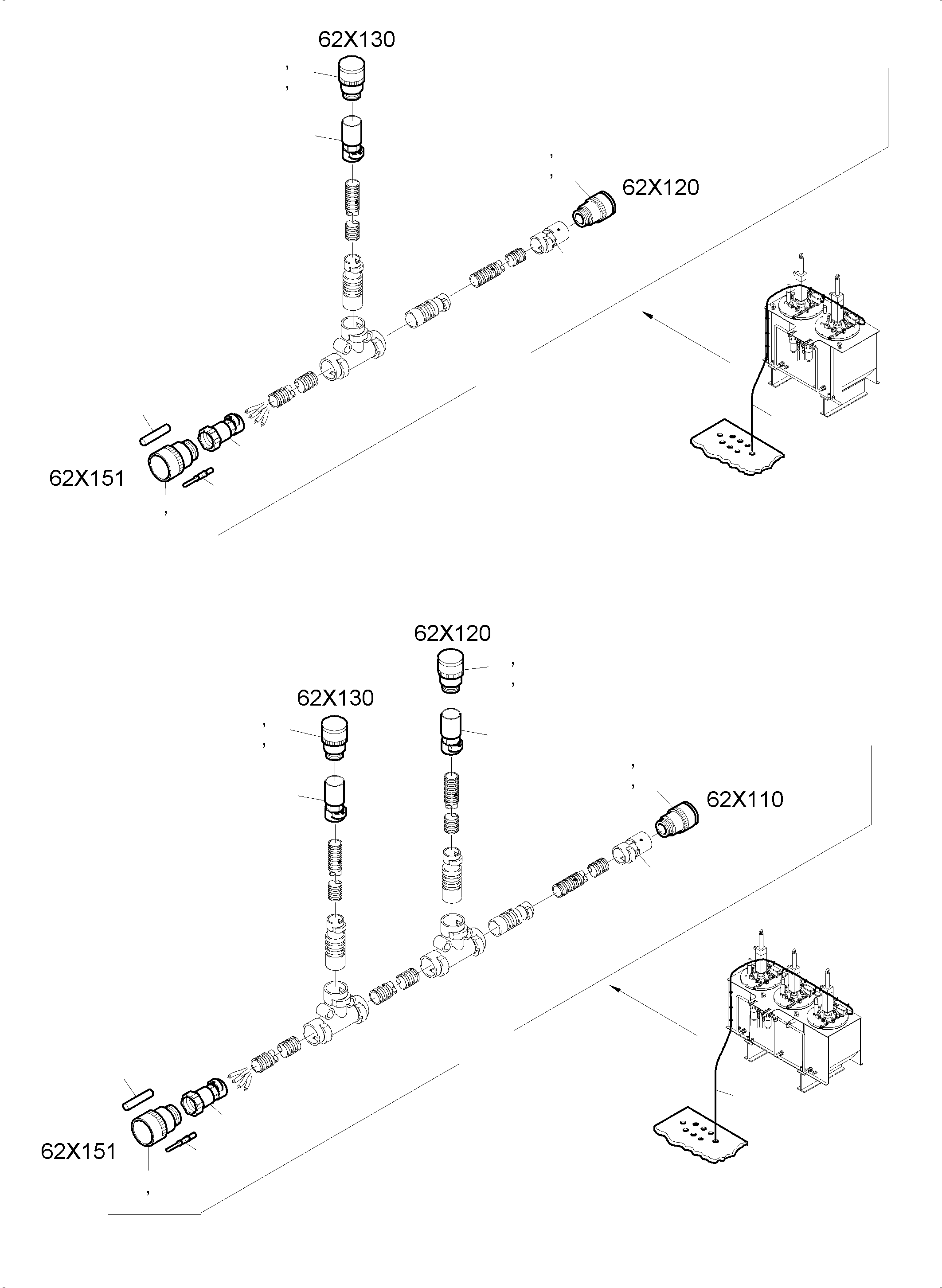 Komatsu parts book diagram for PC5500-6 S/N 15149: ELECTR. PARTS 2 AND 3 BARREL LUBRICATION