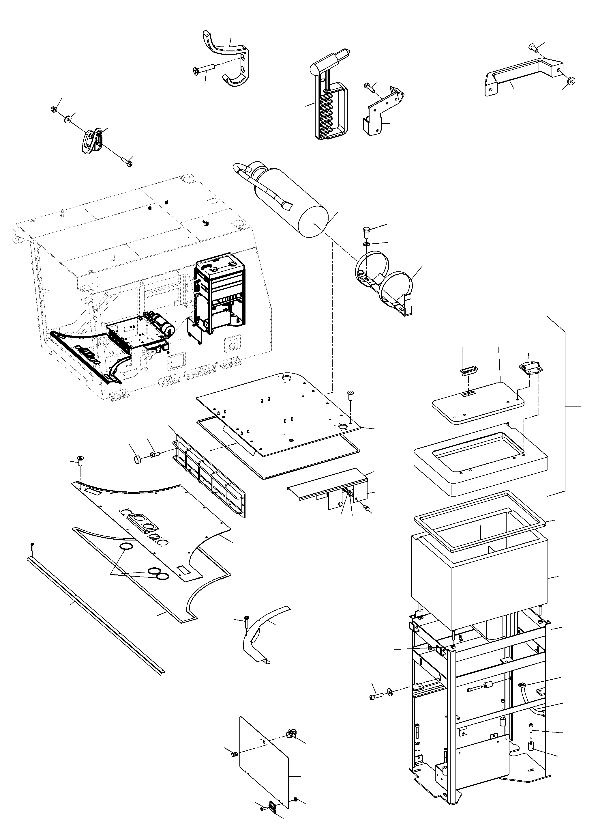 Komatsu parts book diagram for PC5500-6 S/N 15149: OPERATOR'S CAB PART 1