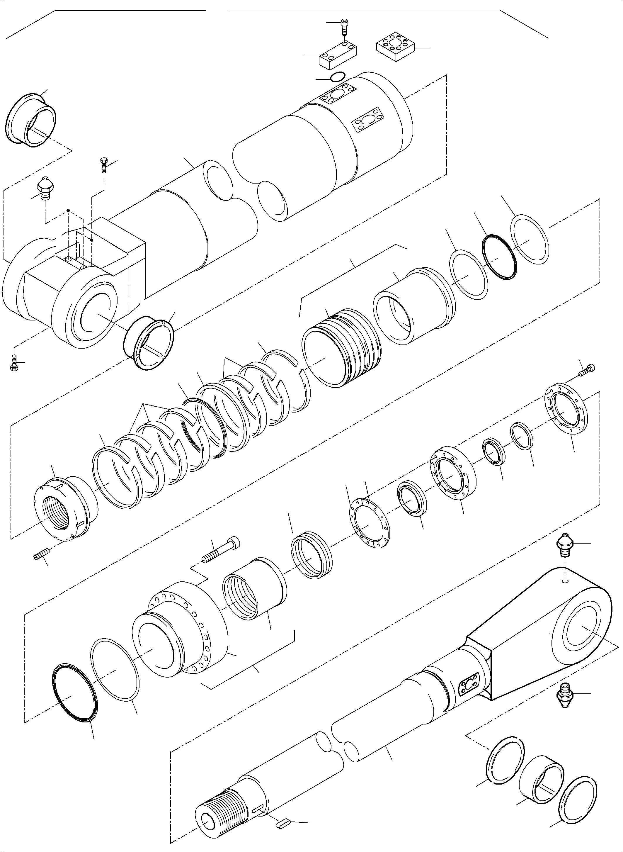 Komatsu parts book diagram for PC5500-6 S/N 15149: HYDRAULIC CYLINDER COLD WEATHER DESIGN