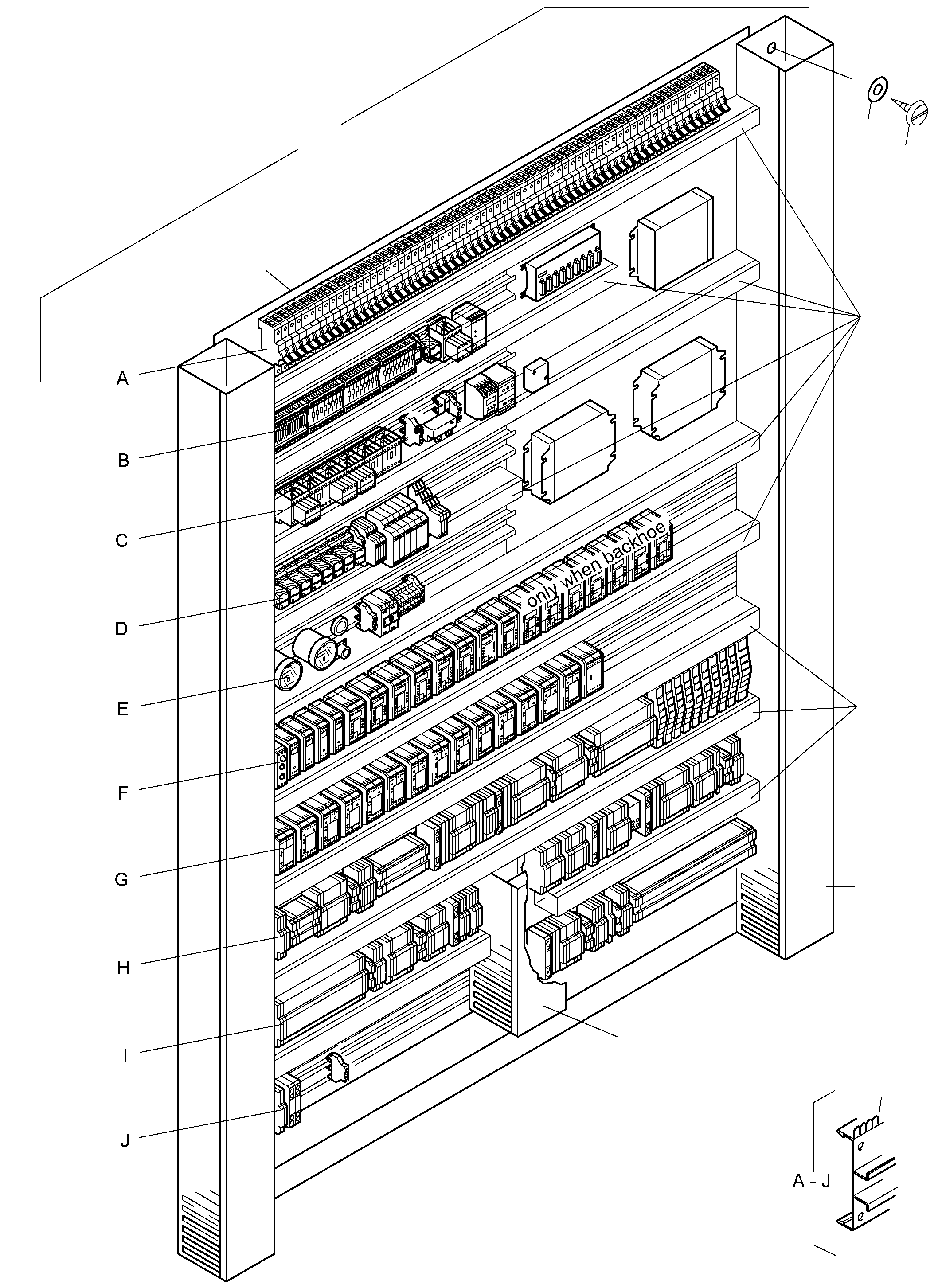 Komatsu parts book diagram for PC5500-6 S/N 15149: SWITCH FRAMING LOCATION 11
