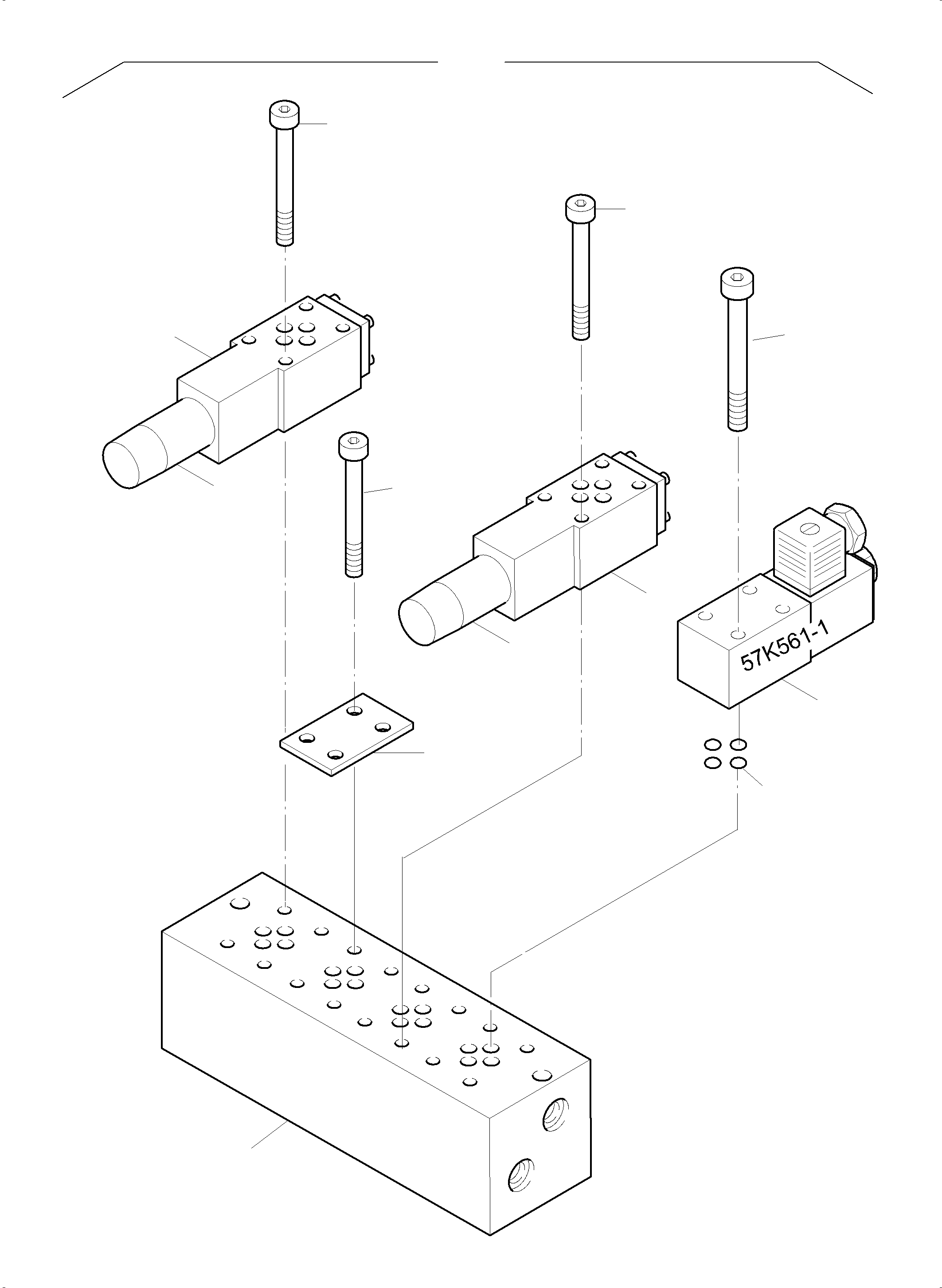 Komatsu parts book diagram for PC5500-6 S/N 15149: MULTI-STATION MANIFOLD BLOCK, REAR