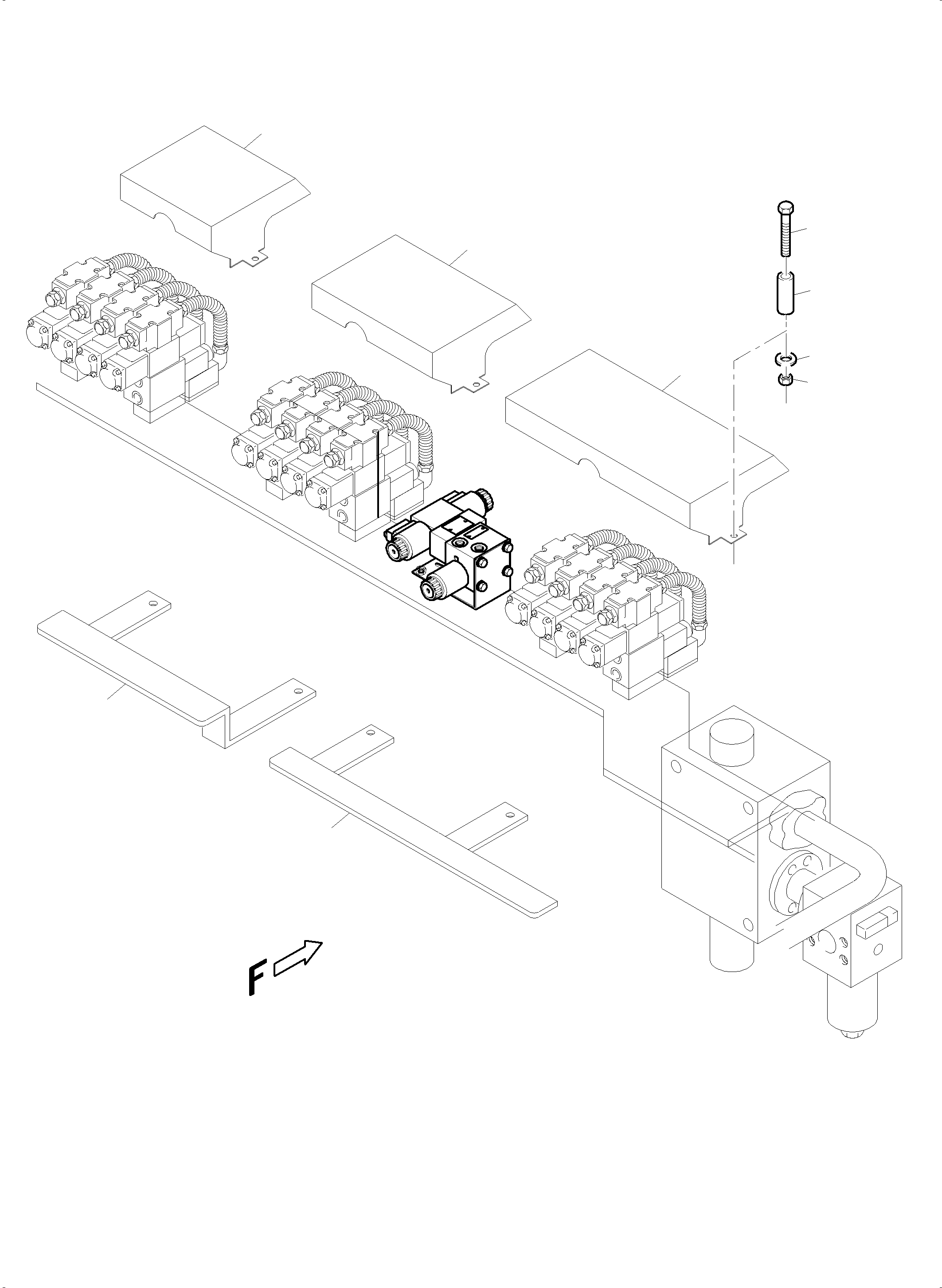 Komatsu parts book diagram for PC5500-6 S/N 15149: REMOTE CONTROL MANIFOLD, MOUNTING