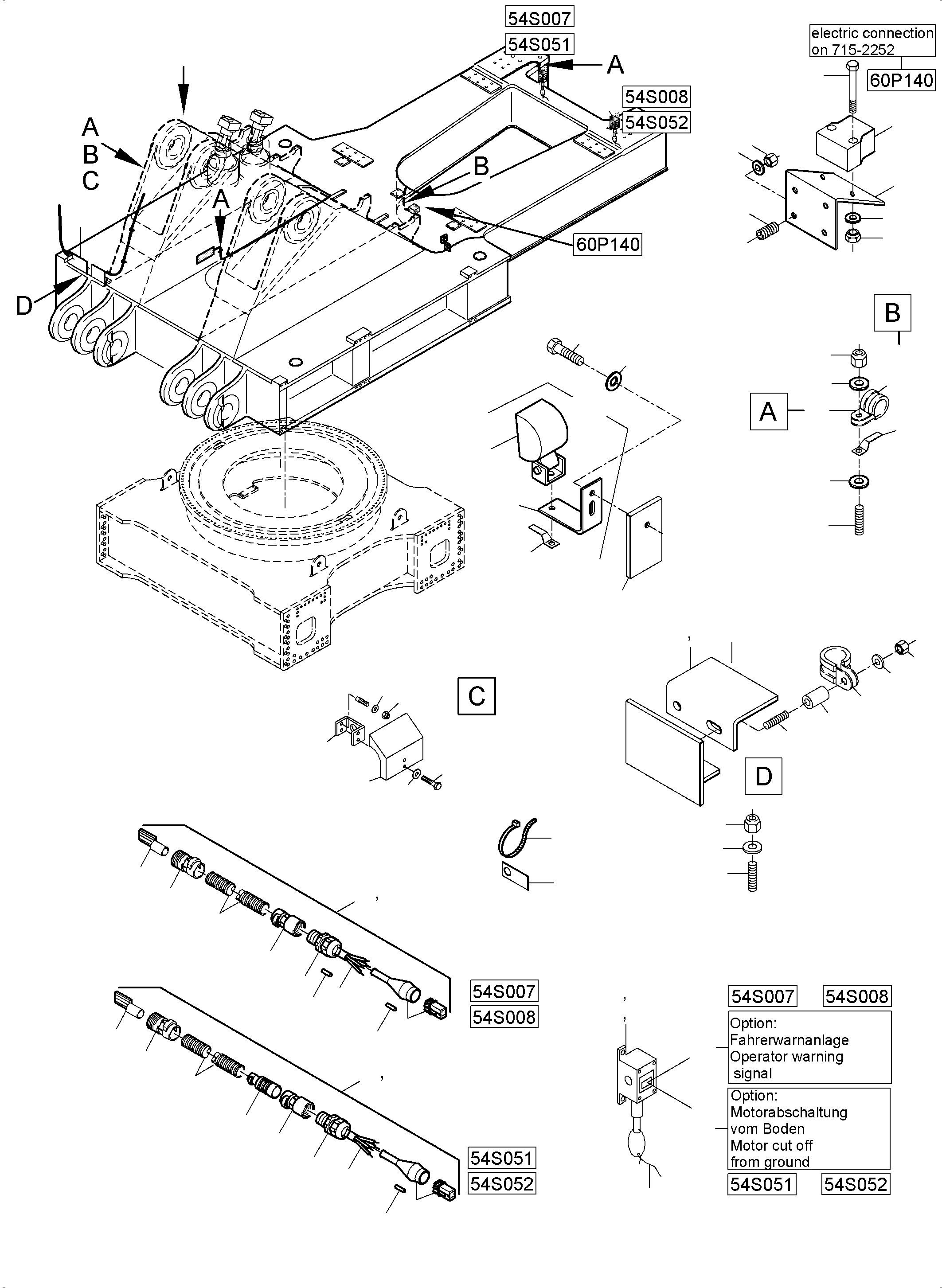 Komatsu parts book diagram for PC5500-6 S/N 15149: ELECT. PARTS - SUPERSTRUCTURE-PLATFORM