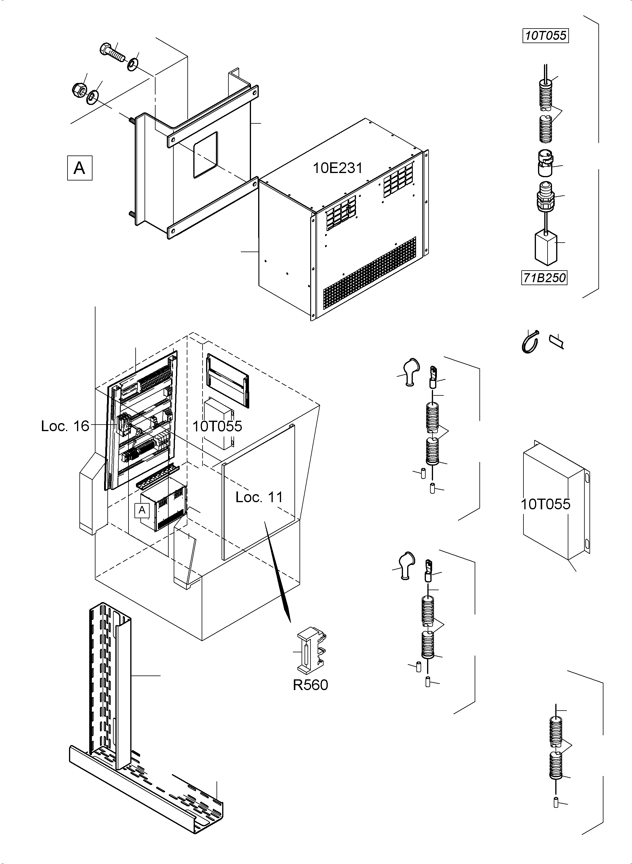 Komatsu parts book diagram for PC5500-6 S/N 15149: ELECTRIC PARTS TEMPERATURE CONDITIONING - CAB SUPPORT