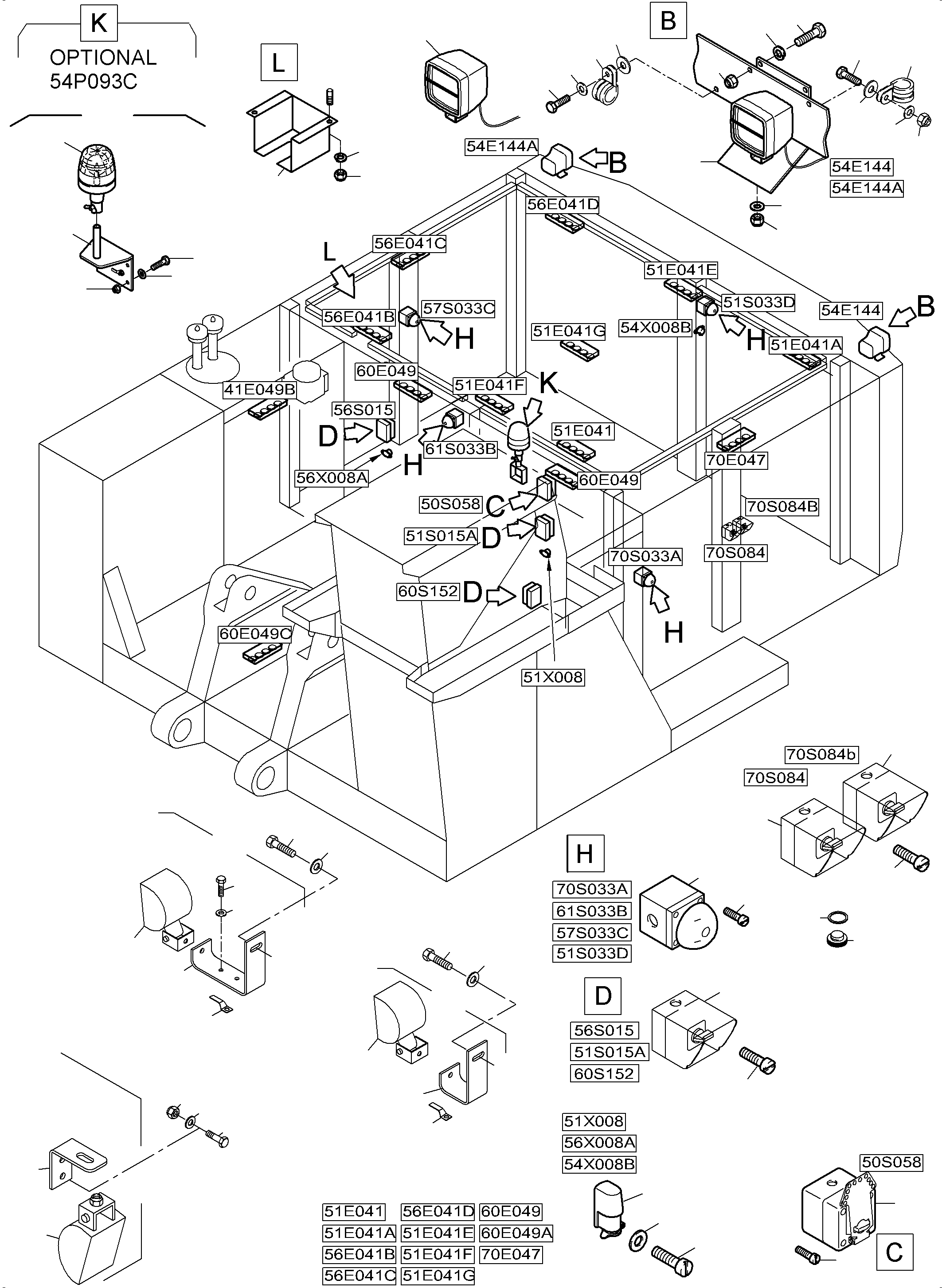Komatsu parts book diagram for PC5500-6 S/N 15149: MACHINERY HOUSE ELECTRIC - ROOF AND DRIVE FRAME