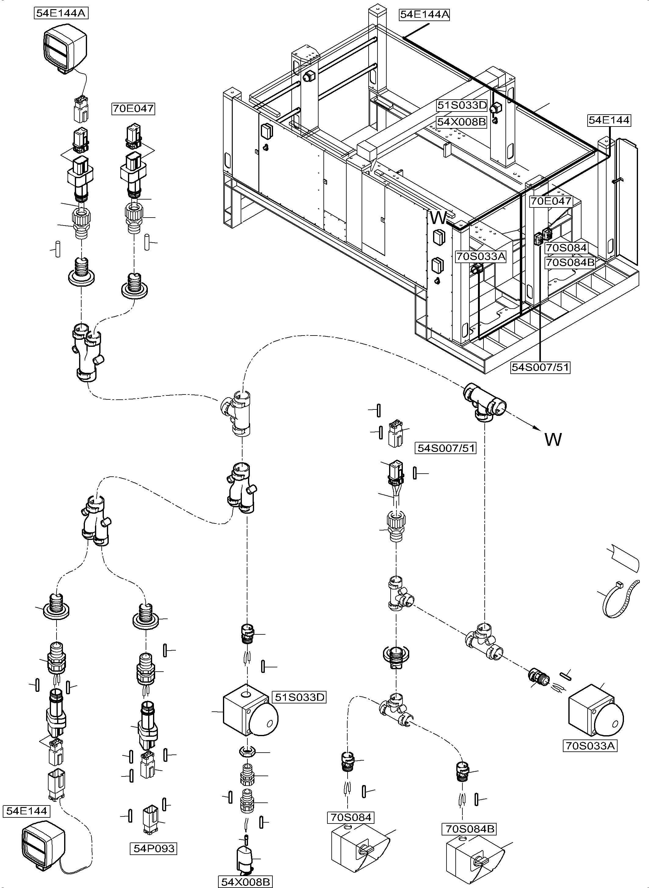 Komatsu parts book diagram for PC5500-6 S/N 15149: MACHINERY HOUSE ELECTRIC - ROOF AND DRIVE FRAME