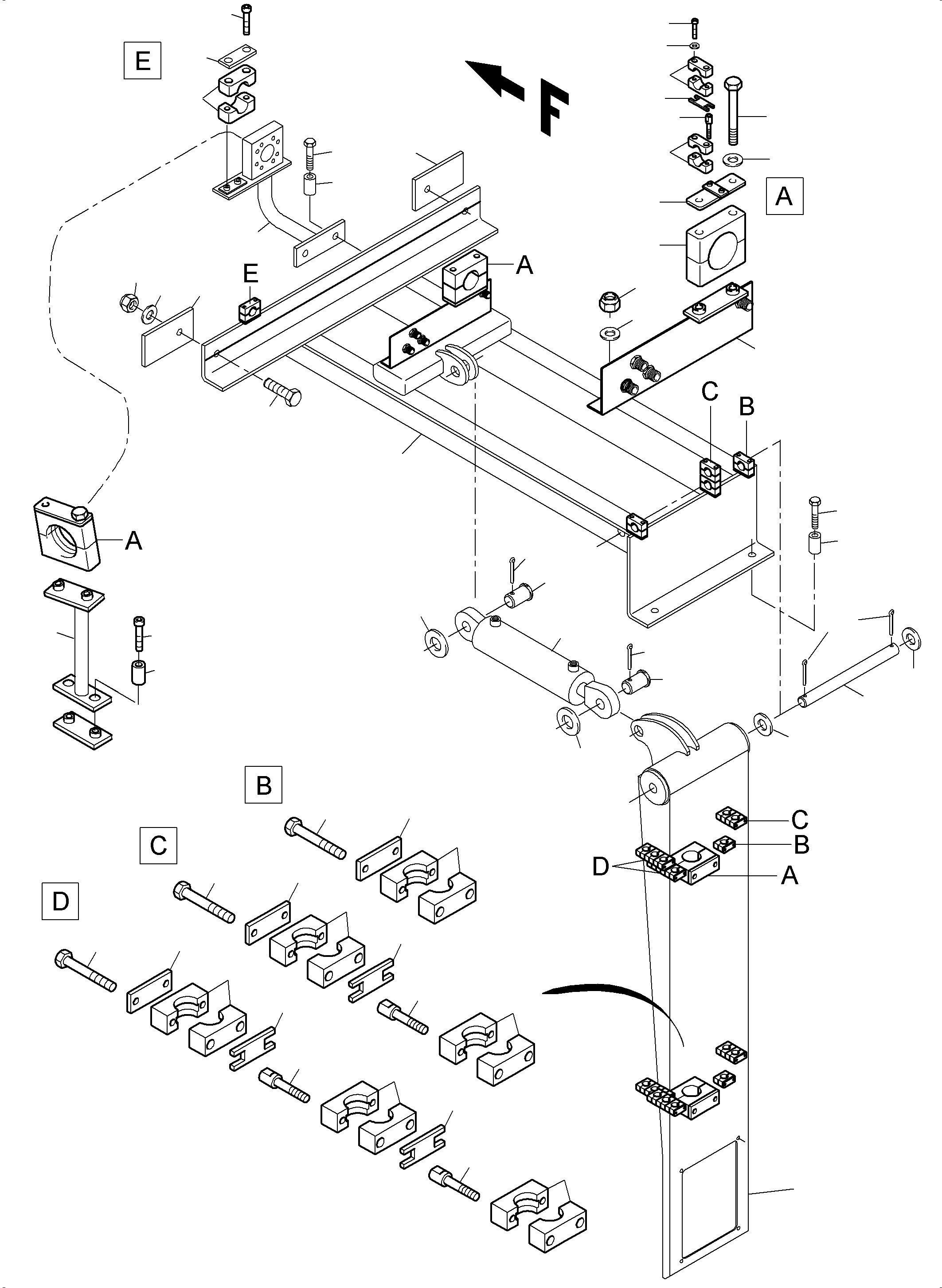Komatsu parts book diagram for PC5500-6 S/N 15149: REFUELING EQUIPMENT FUEL LINE WIGGINS VR 300