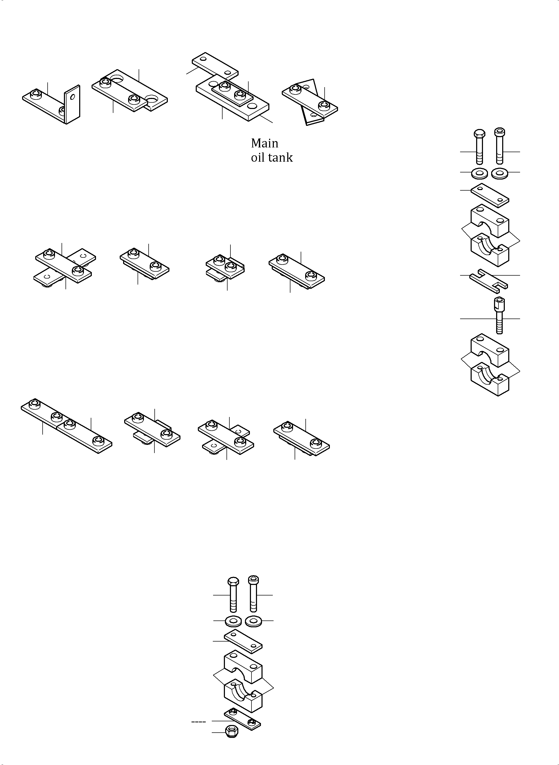 Komatsu parts book diagram for PC5500-6 S/N 15149: HOSE CLAMP ASSY PDG