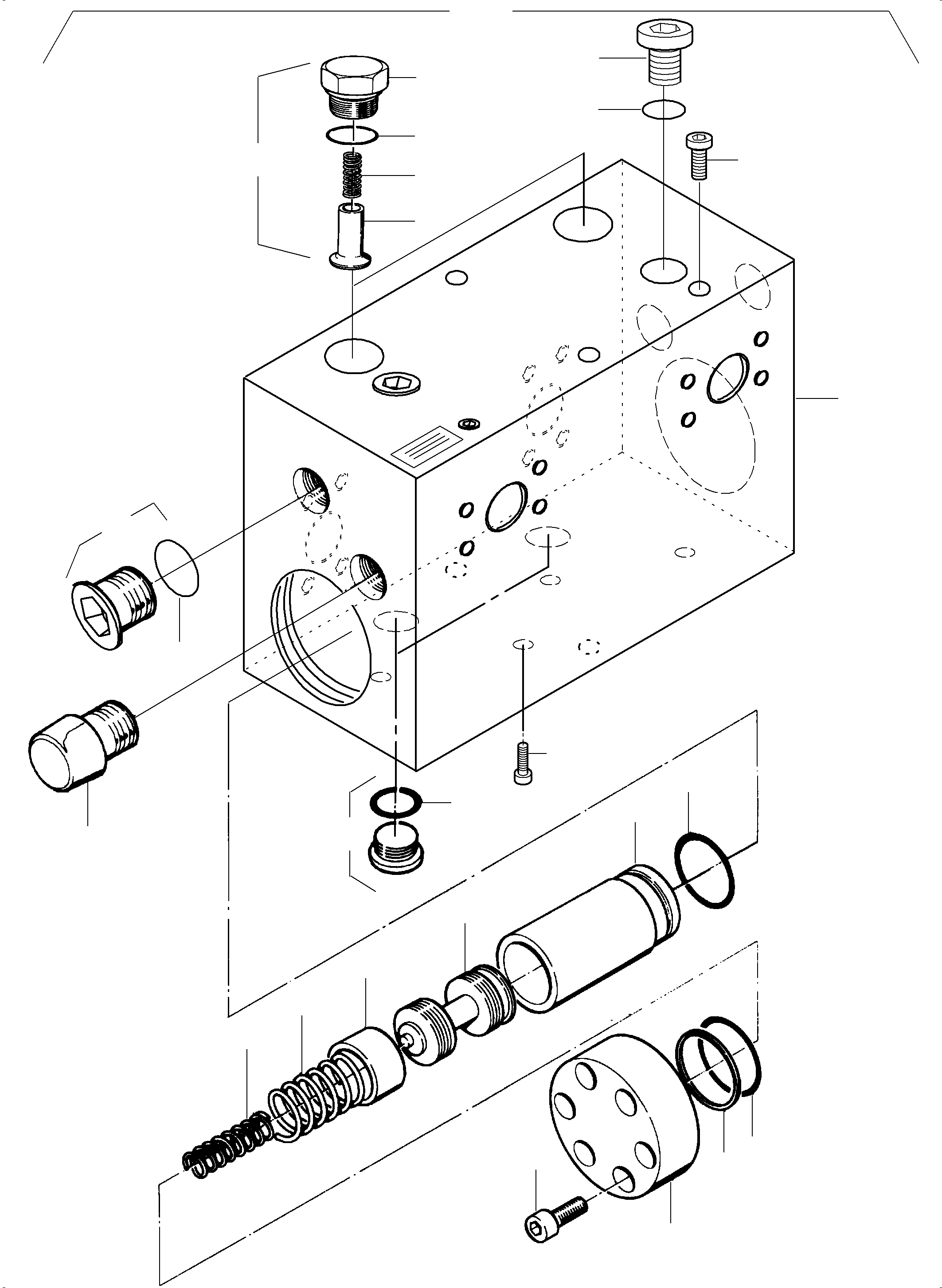 Komatsu parts book diagram for PC5500-6 S/N 15153: TRAVELLING GEAR BRAKE VALVE