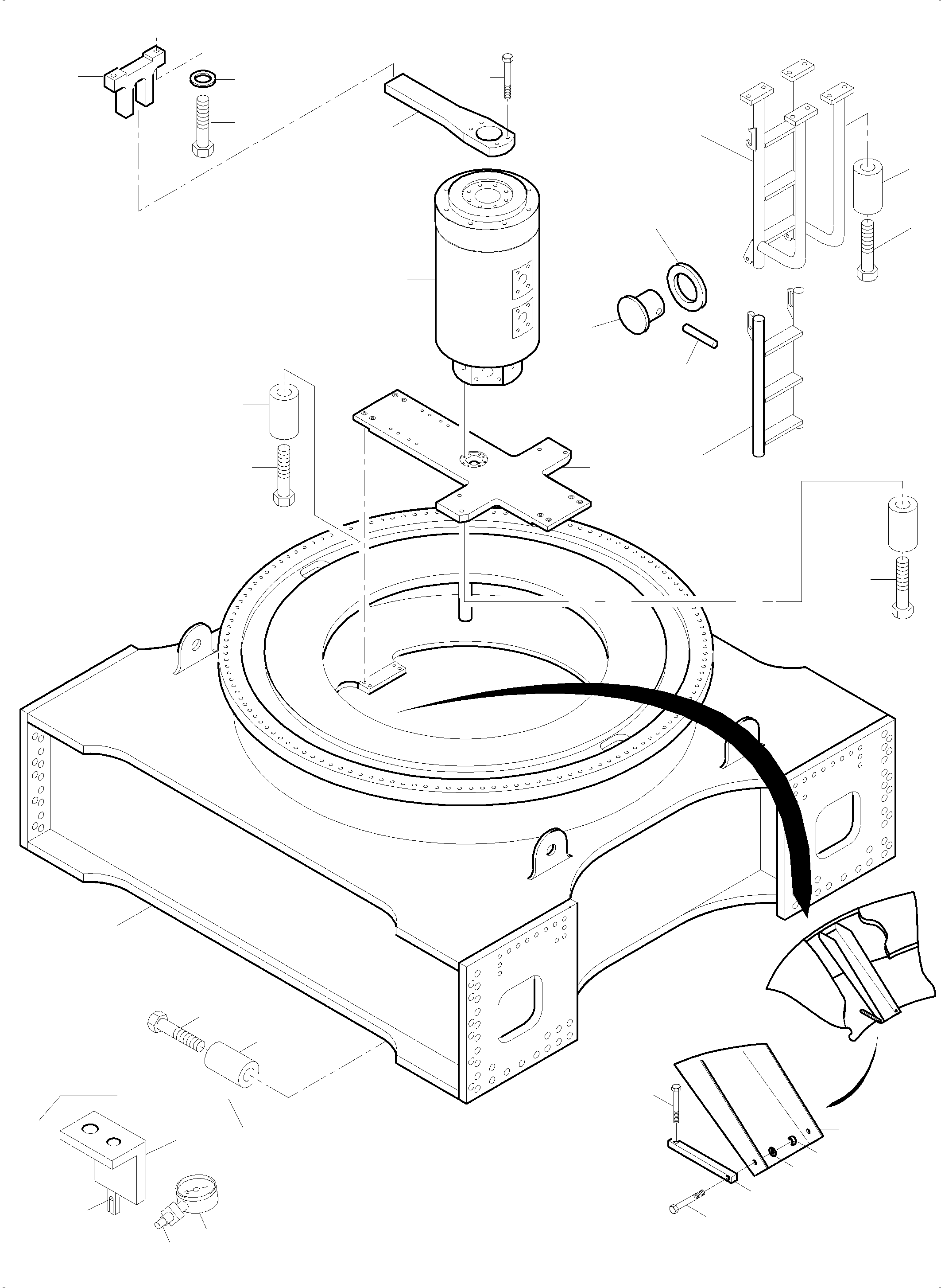 Komatsu parts book diagram for PC5500-6 S/N 15153: CARBODY