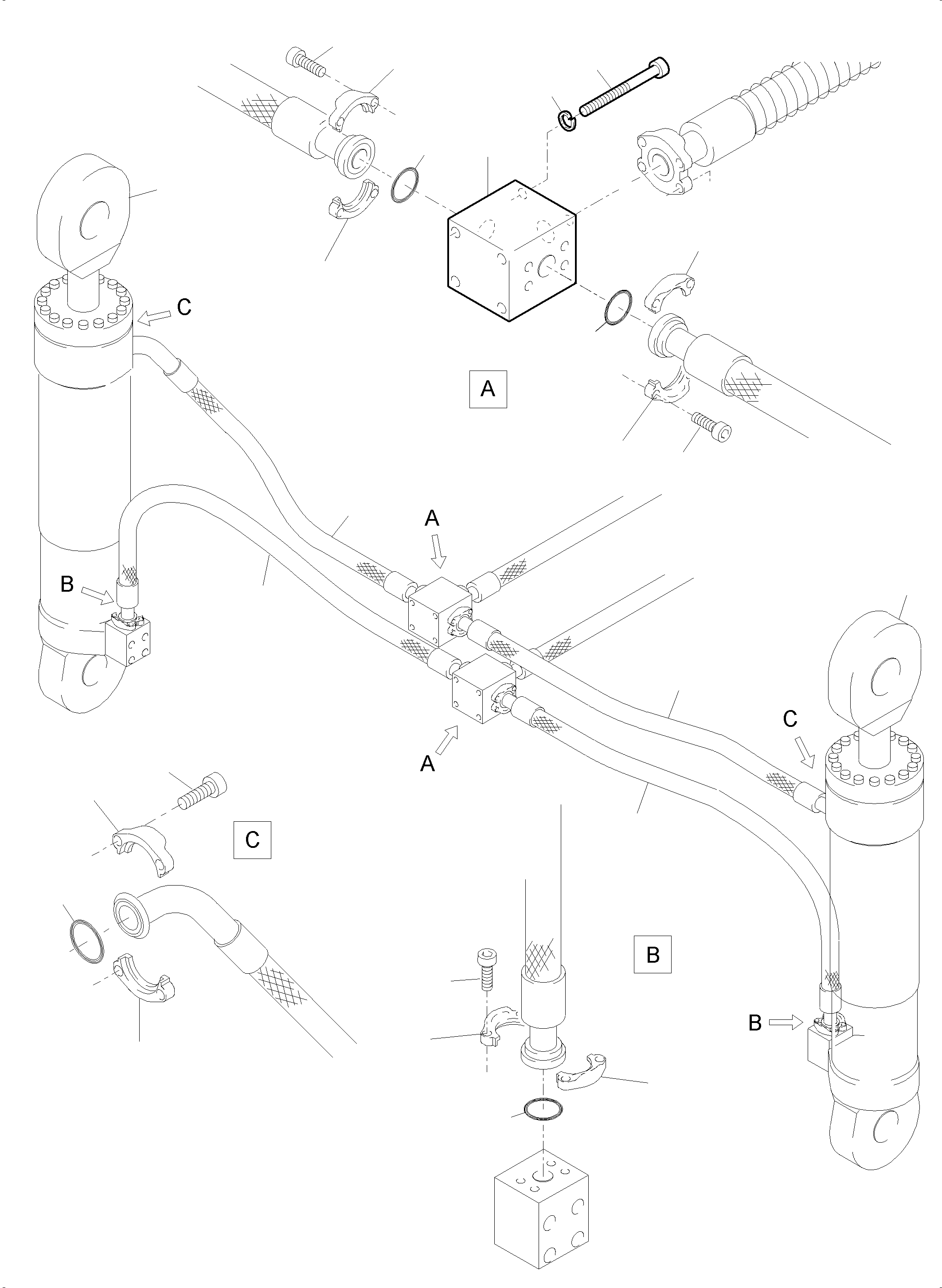 Komatsu parts book diagram for PC5500-6 S/N 15153: KLAPPSCHAUFEL 29,0 CBM