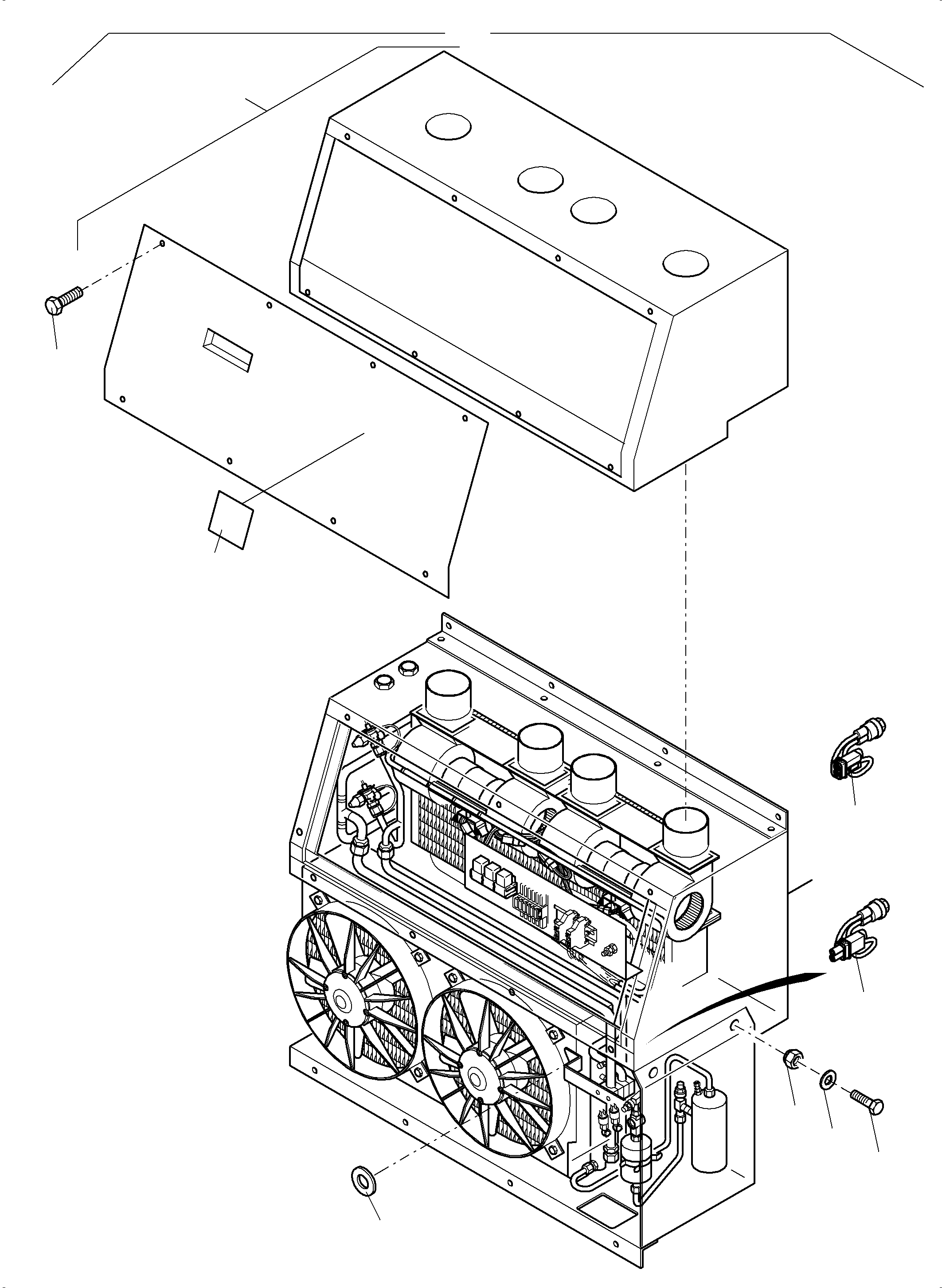 Komatsu parts book diagram for PC5500-6 S/N 15153: AIR CONDITIONING UNIT