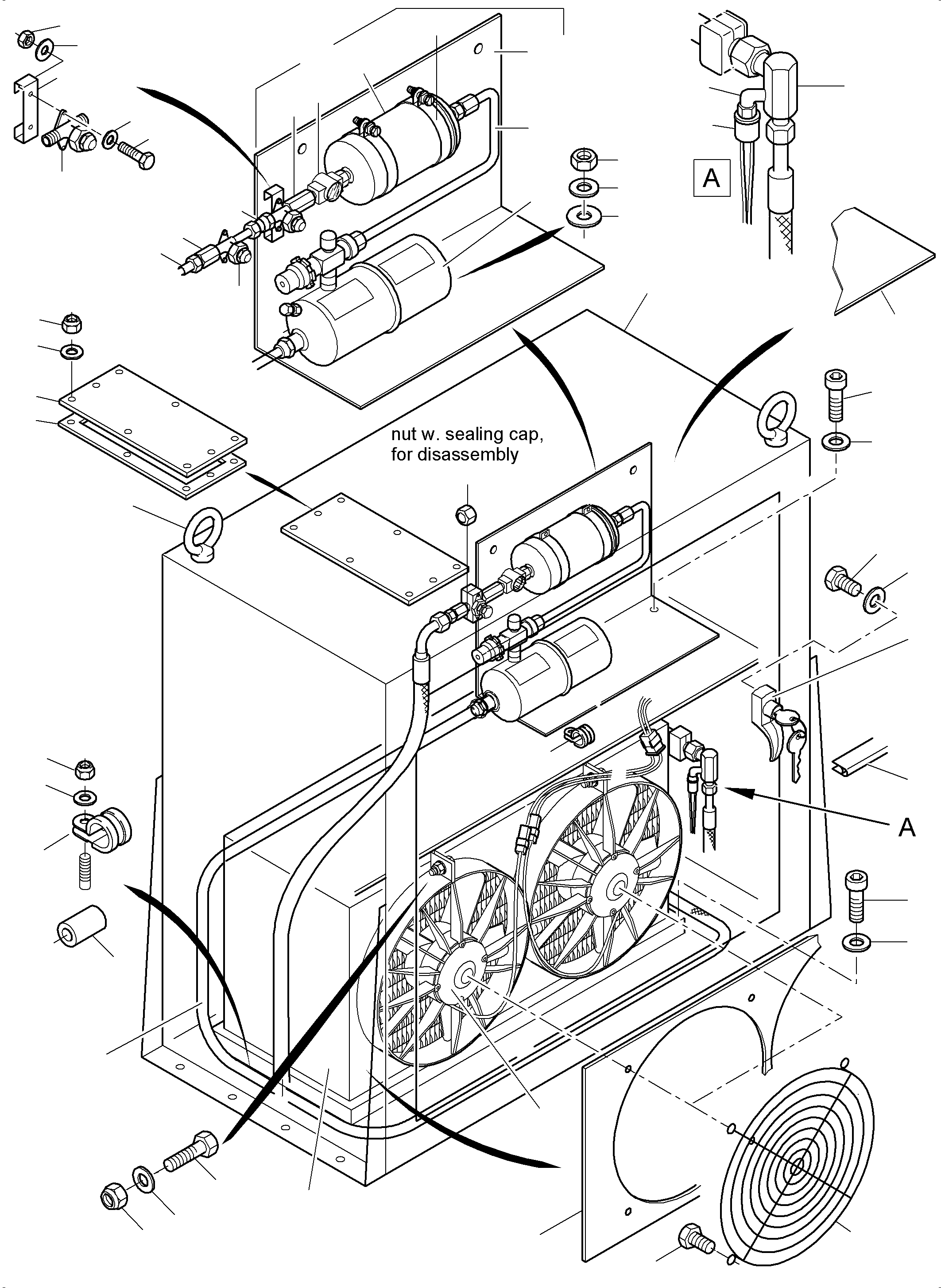 Komatsu parts book diagram for PC5500-6 S/N 15153: AIR CONDITION ARR. - CABINE