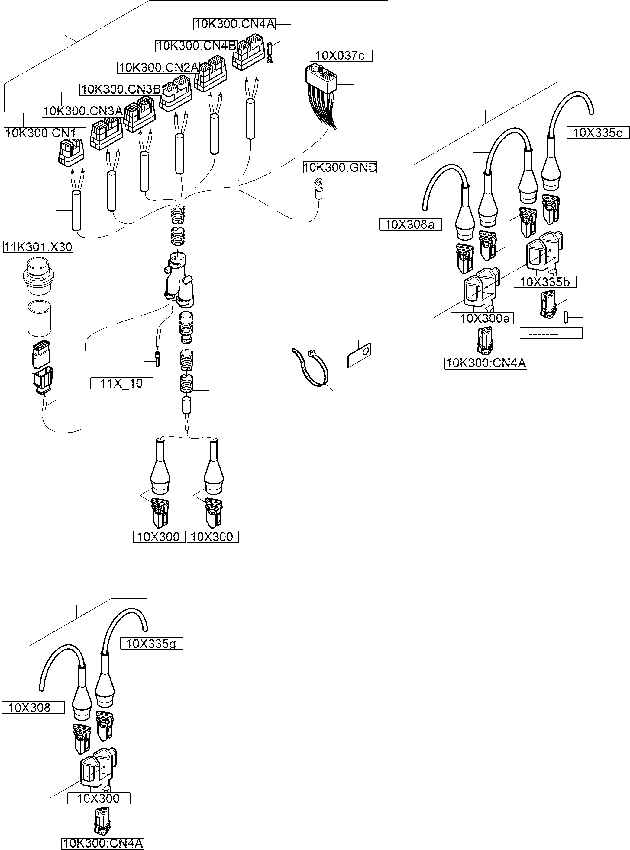 Excavators Mining Komatsu / PC5500-6 S/N 15153(G15153) / Cabin support and intermediate landing harnesses(515-2214f : 515-2214f)