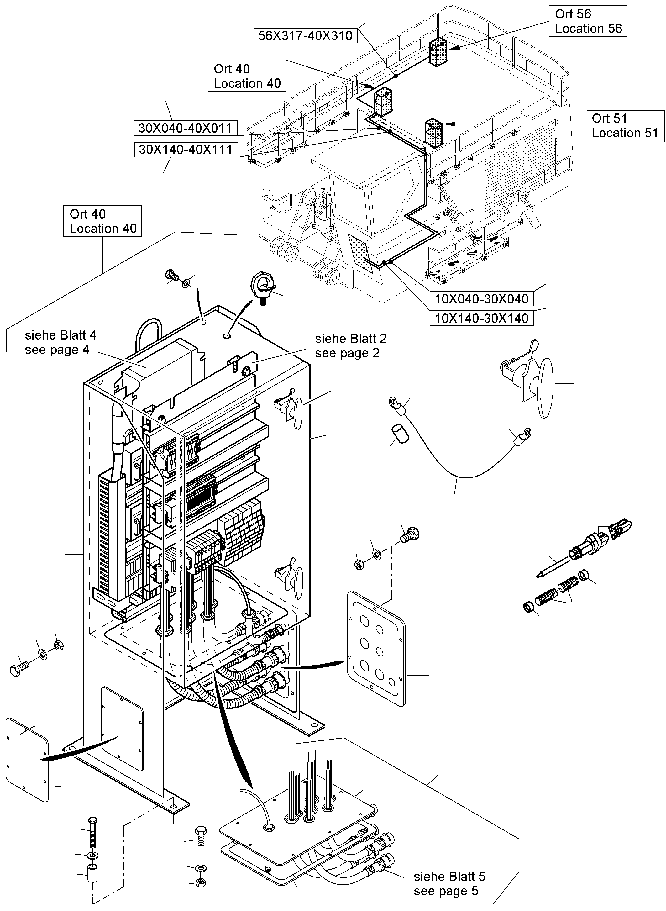 Excavators Mining Komatsu / PC5500-6 S/N 15153(G15153) / Switch cabinet Ort 40(515-2240e : 515-2240e)