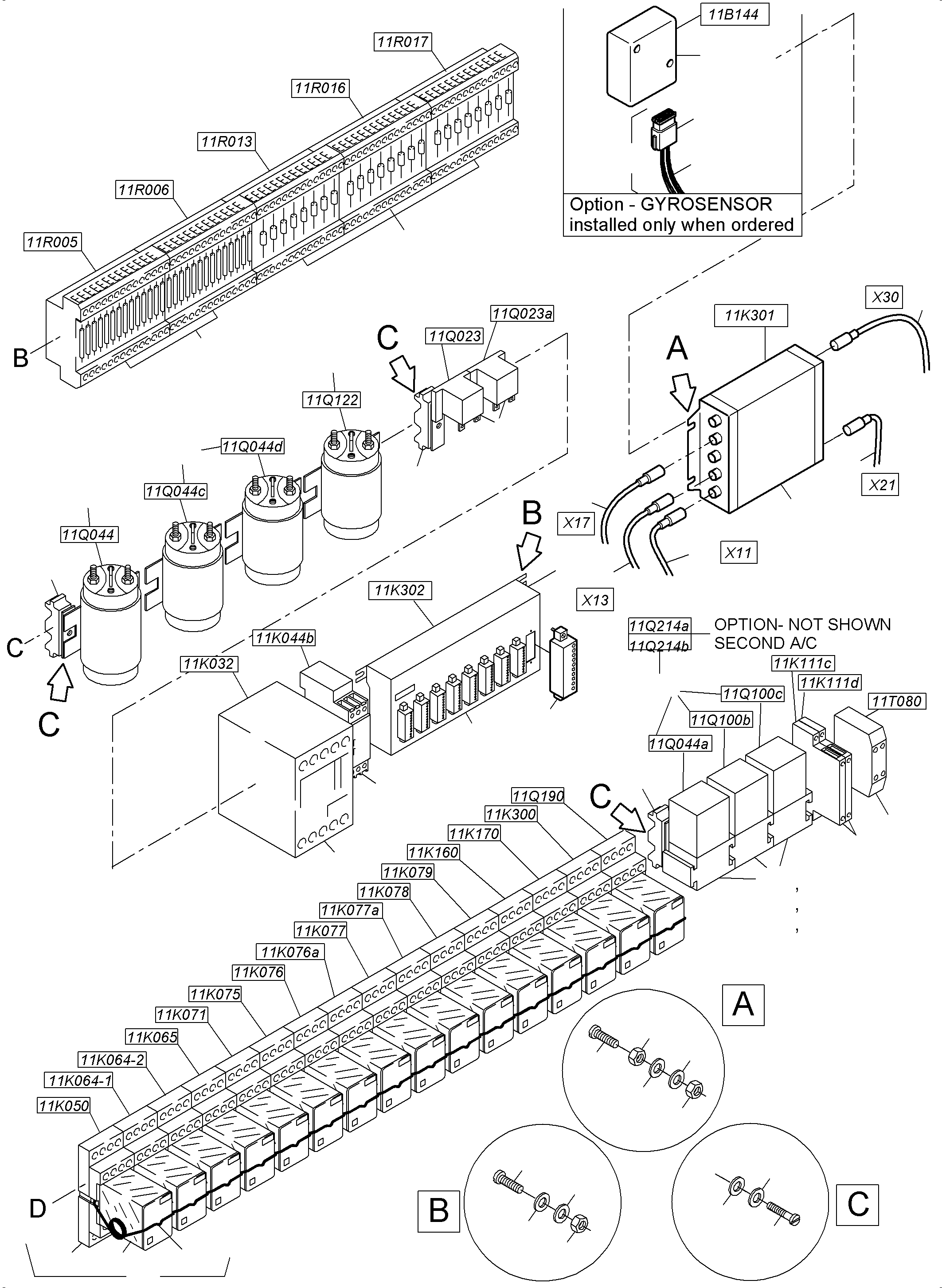 Excavators Mining Komatsu / PC5500-6 S/N 15153(G15153) / Switch framing location 11(515-2218h : 515-2218h)