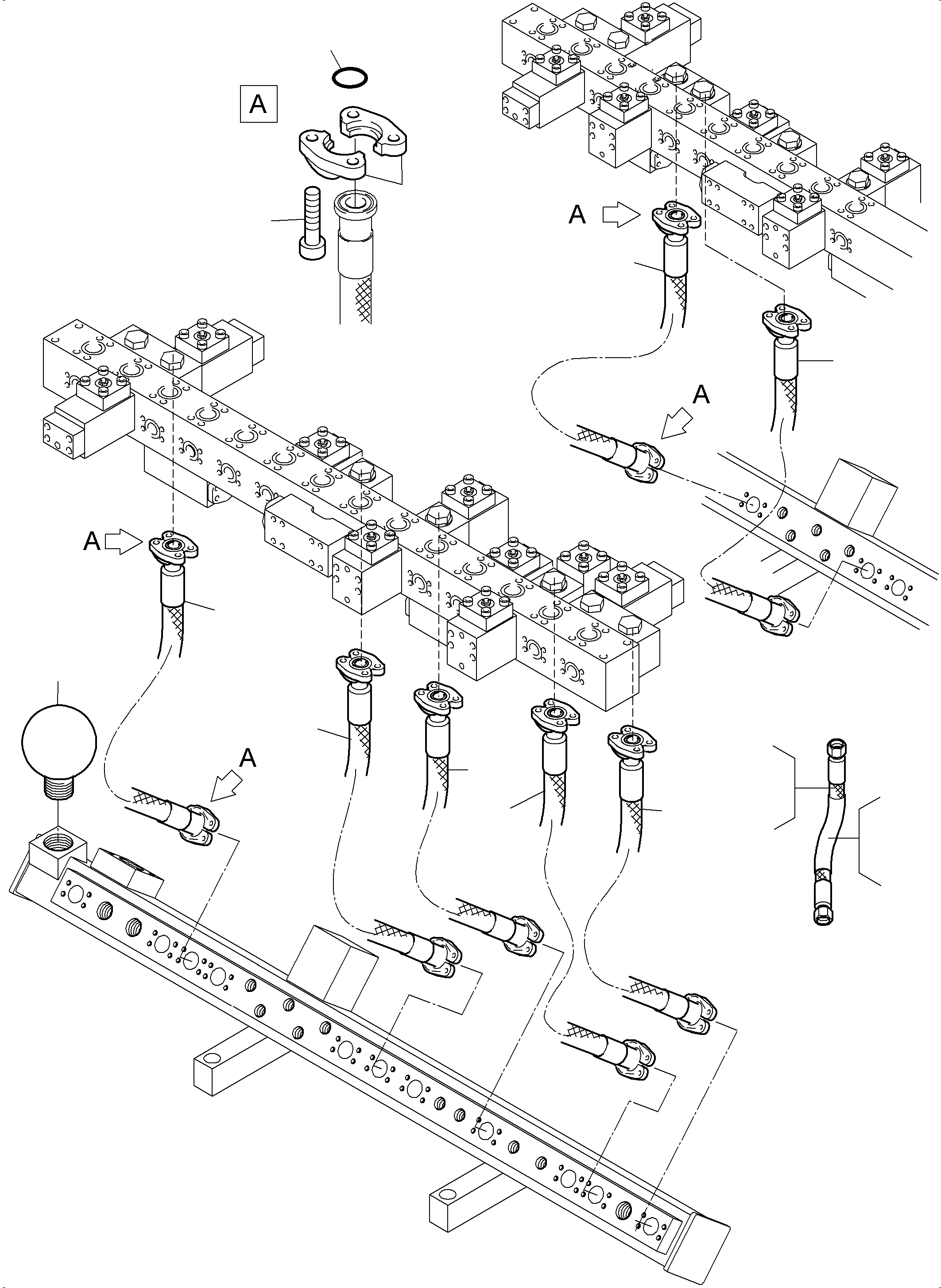 Excavators Mining Komatsu / PC5500-6 S/N 15155(G15155) / Return Lines - Manifold, BCE(515-1847h : 515-1847h)