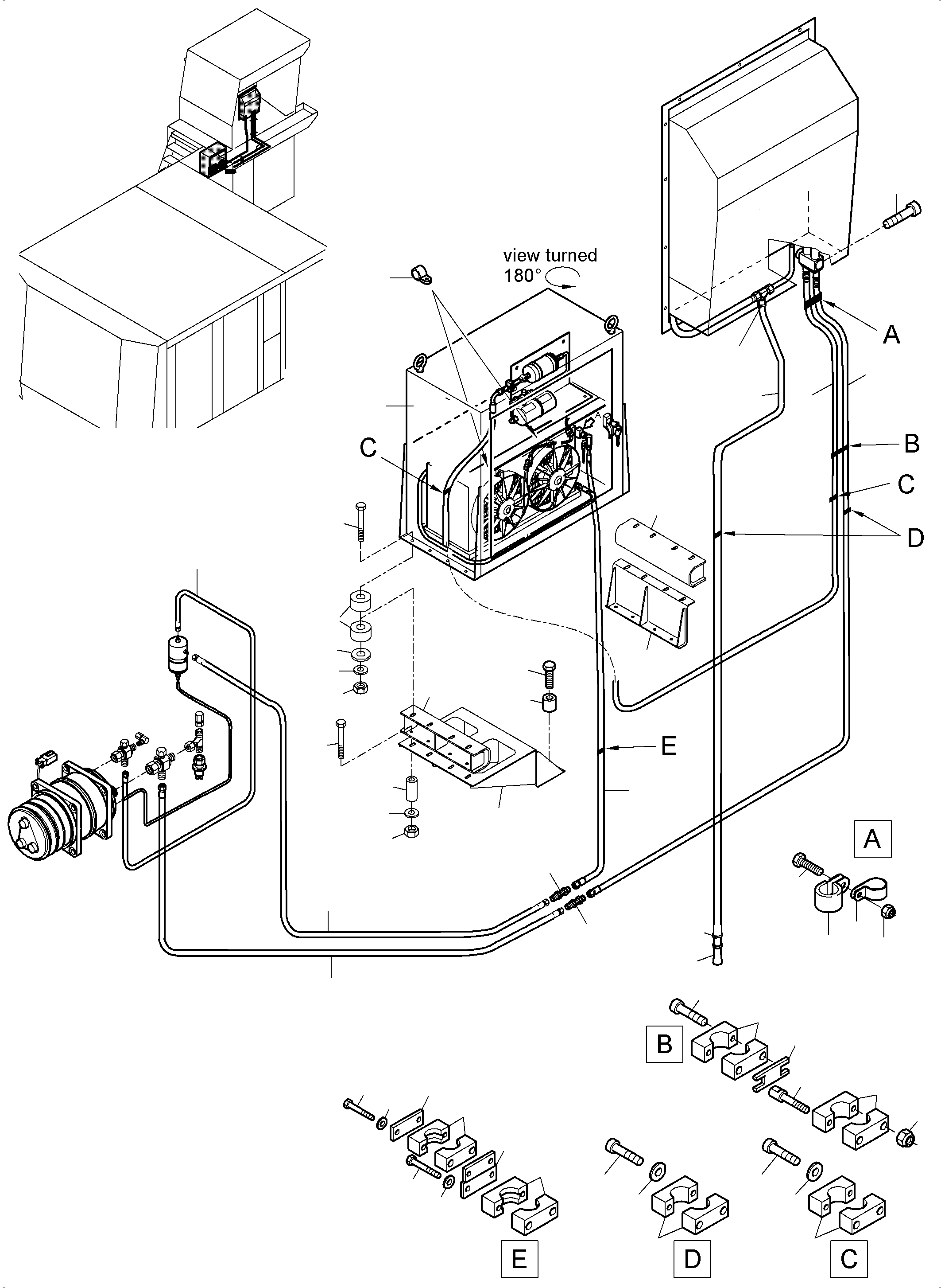 Excavators Mining Komatsu / PC5500-6 S/N 15155(G15155) / Air Condition Arr. - Cabine(515-2042e : 515-2042e)