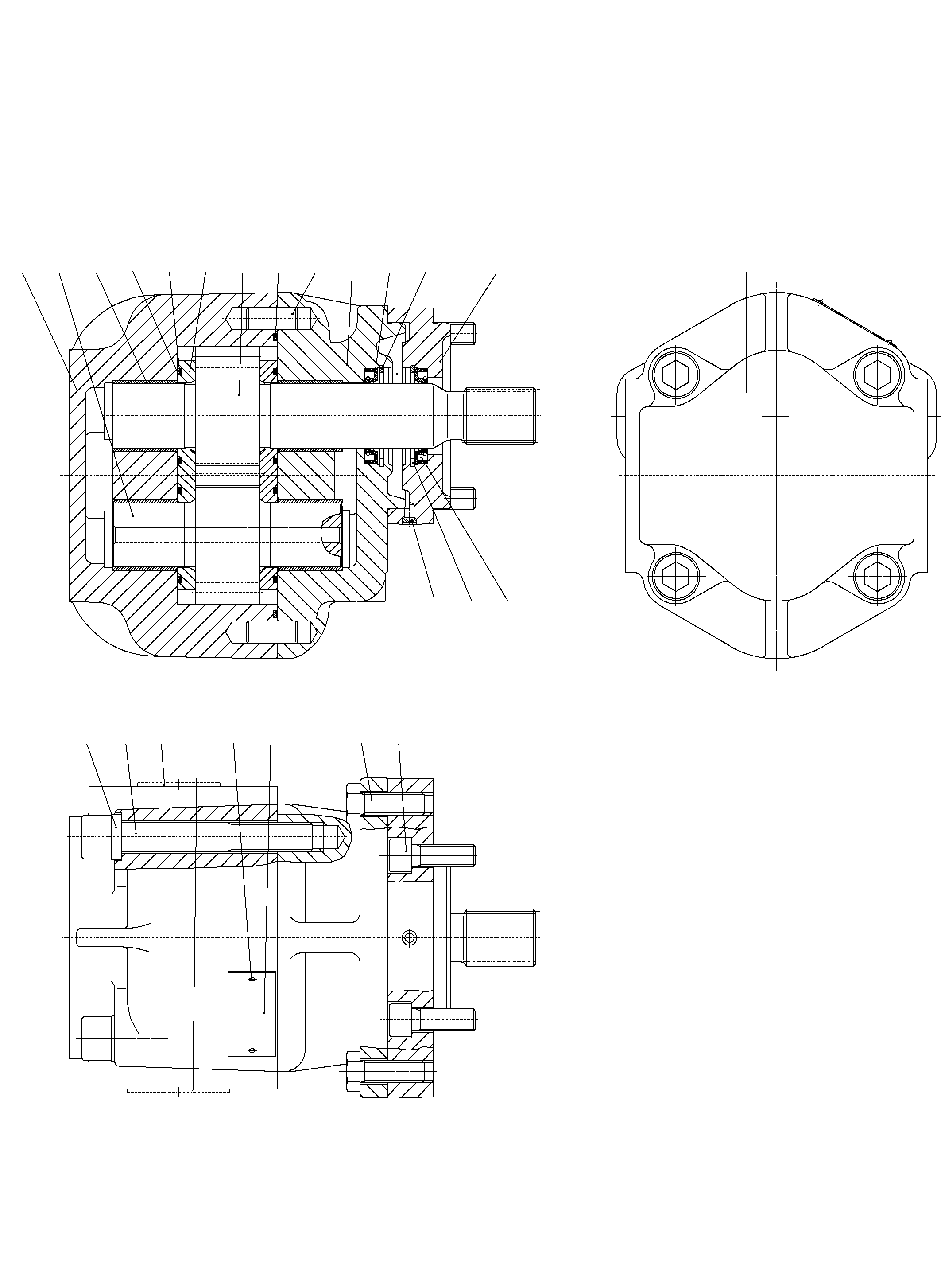 Komatsu parts book diagram for PC5500-6 S/N 15164: GEAR PUMP