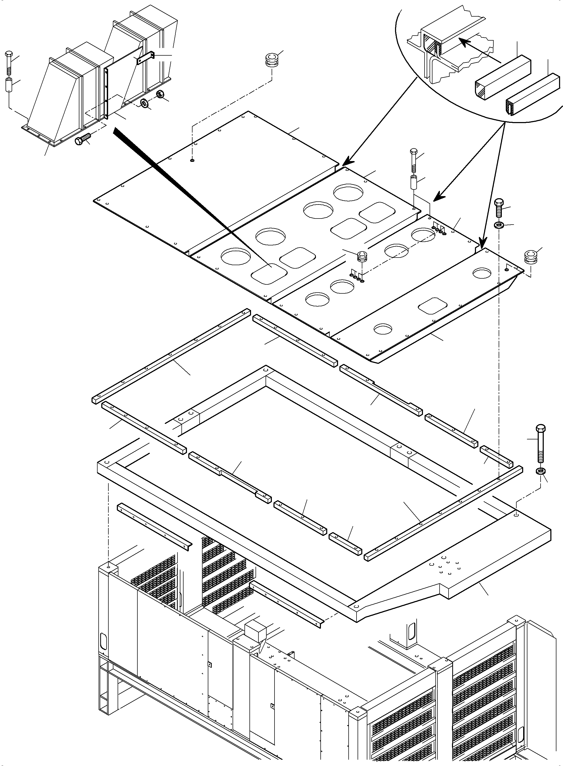 Komatsu parts book diagram for PC5500-6 S/N 15164: MACHINERY HOUSE DIESEL