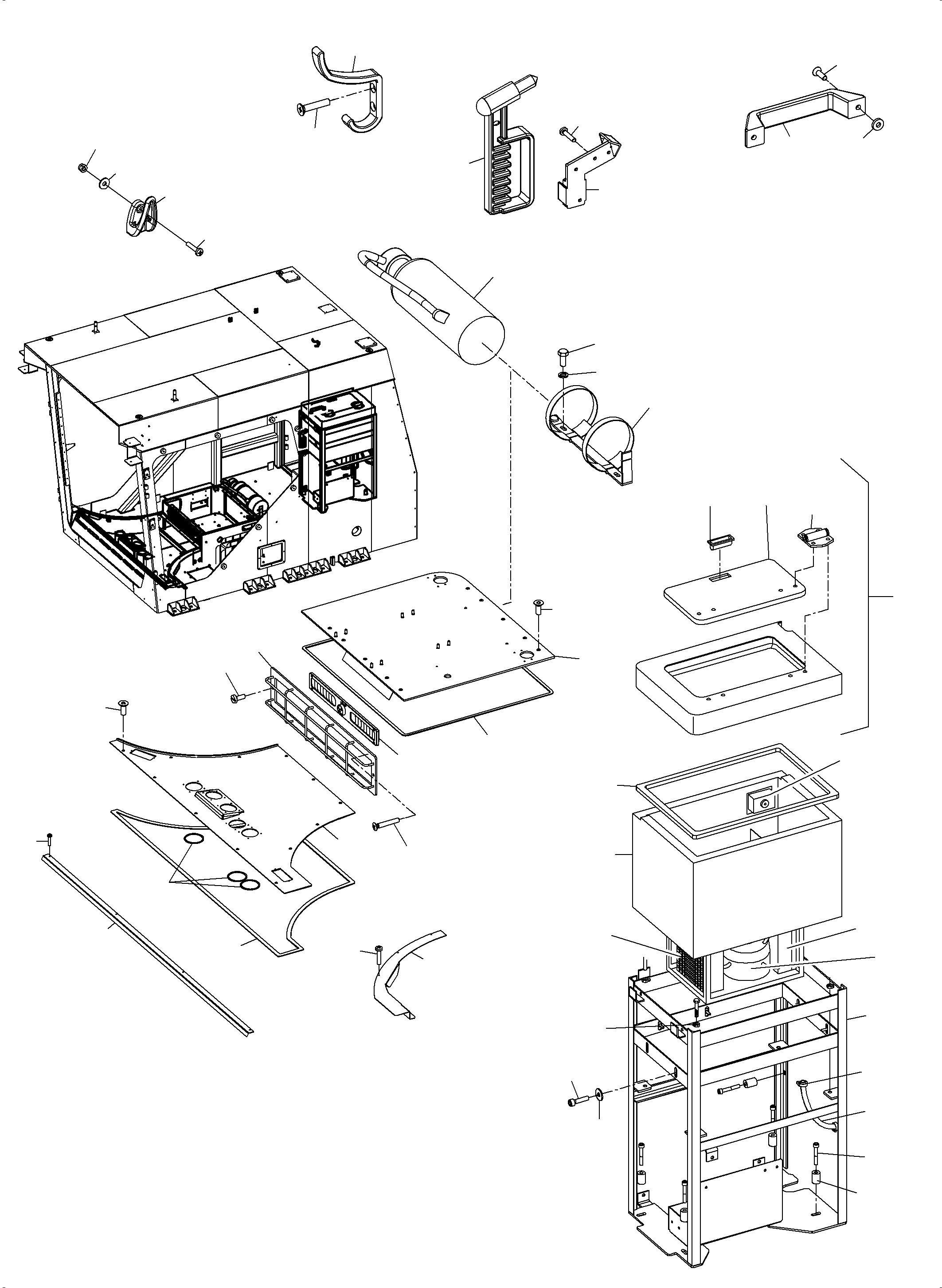Komatsu parts book diagram for PC5500-6 S/N 15164: OPERATOR'S CAB PART 1