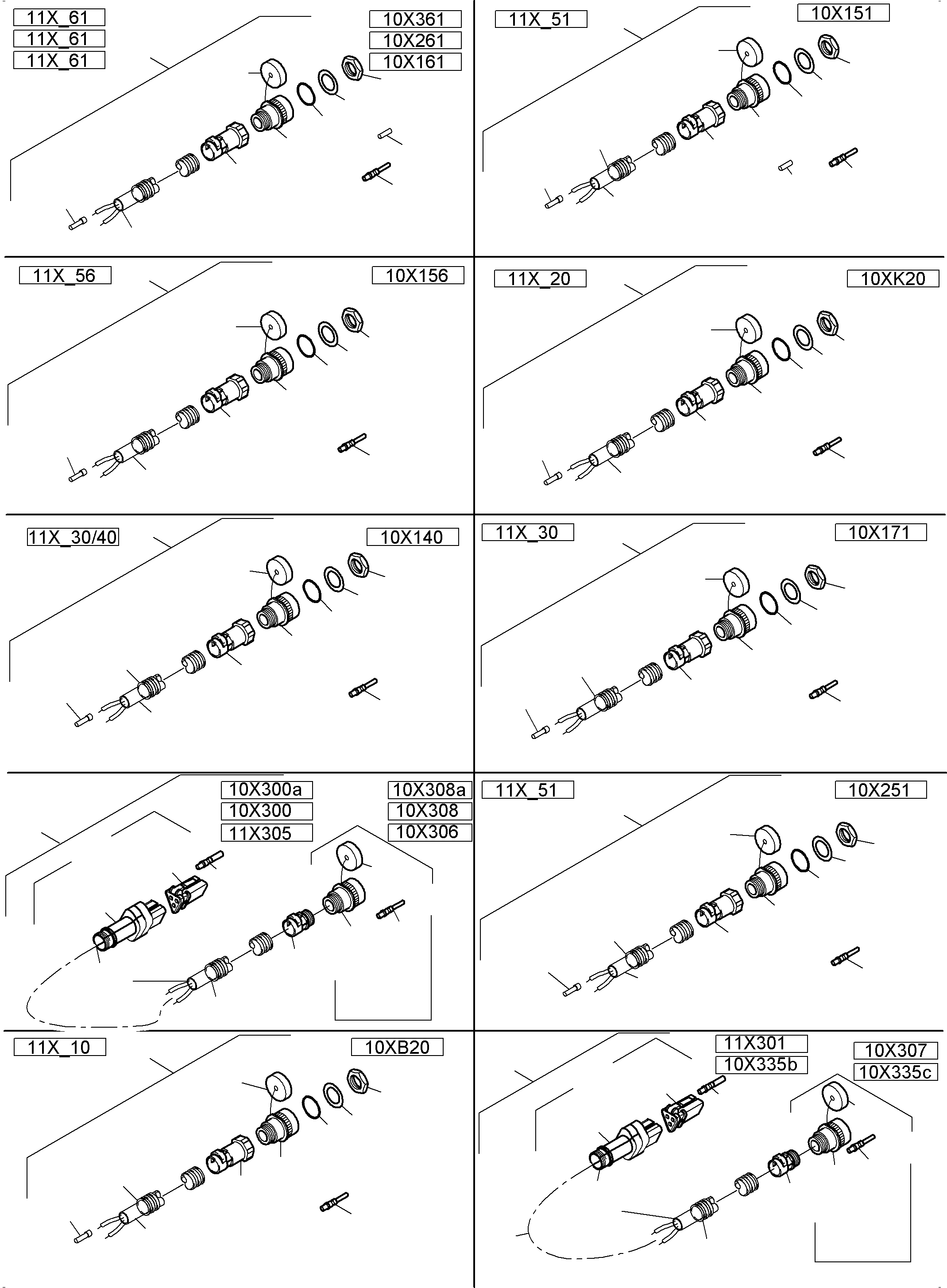 Komatsu parts book diagram for PC5500-6 S/N 15164: CABIN SUPPORT AND INTERMEDIATE LANDING HARNESSES