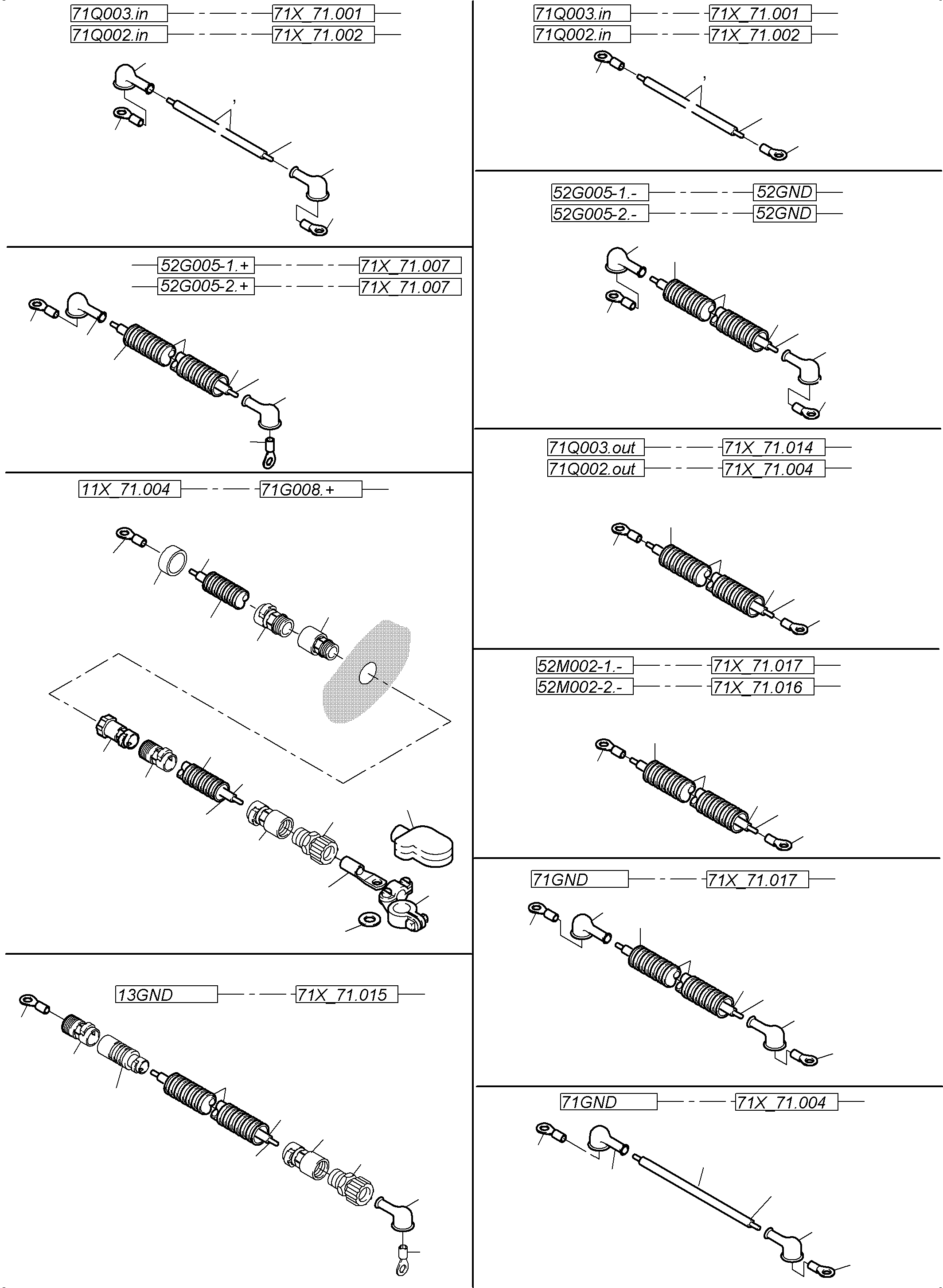 Komatsu parts book diagram for PC5500-6 S/N 15164: BATTERIES WITH CABLES