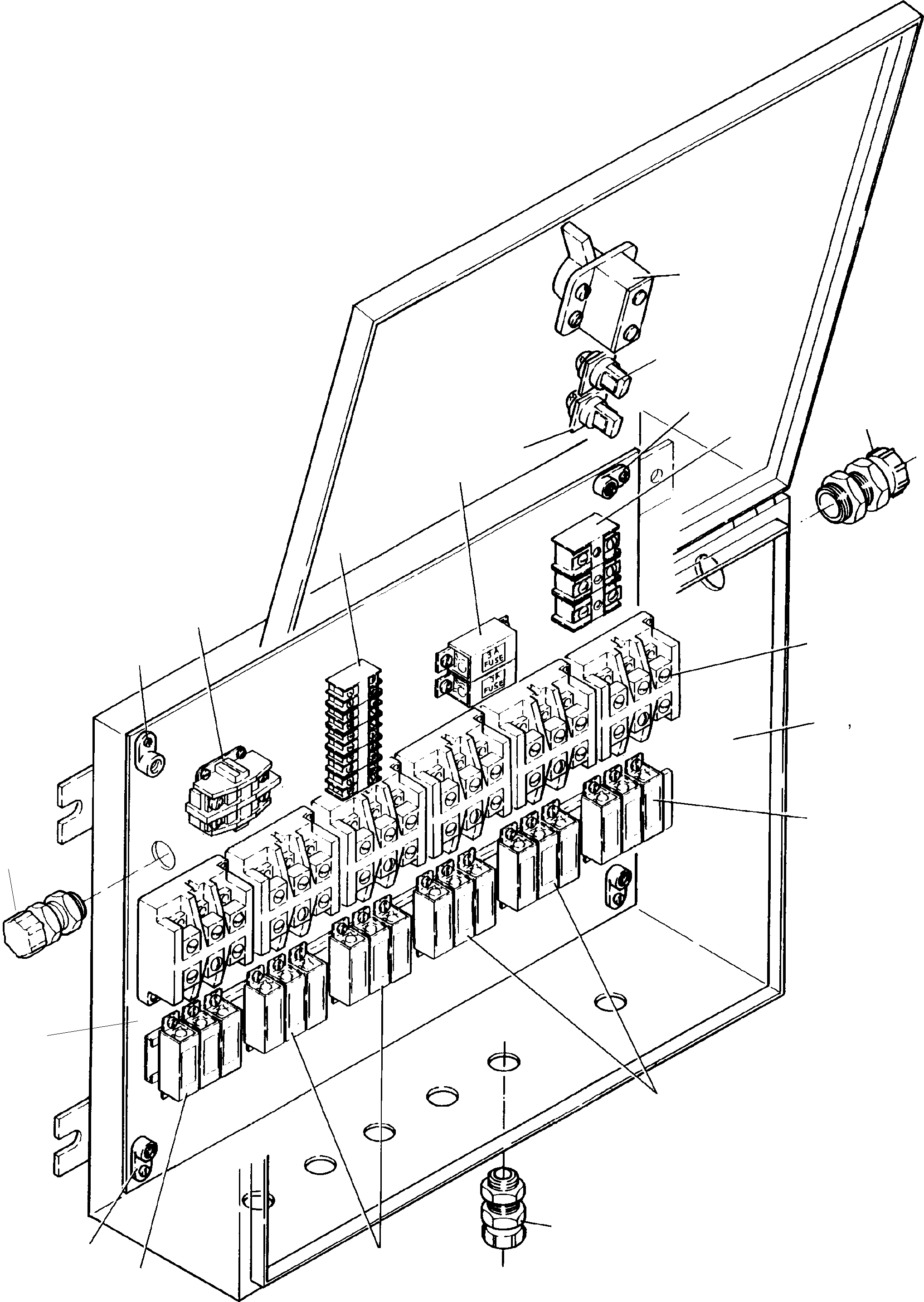 Komatsu parts book diagram for PC5500-6 S/N 15166: SWITCH BOX