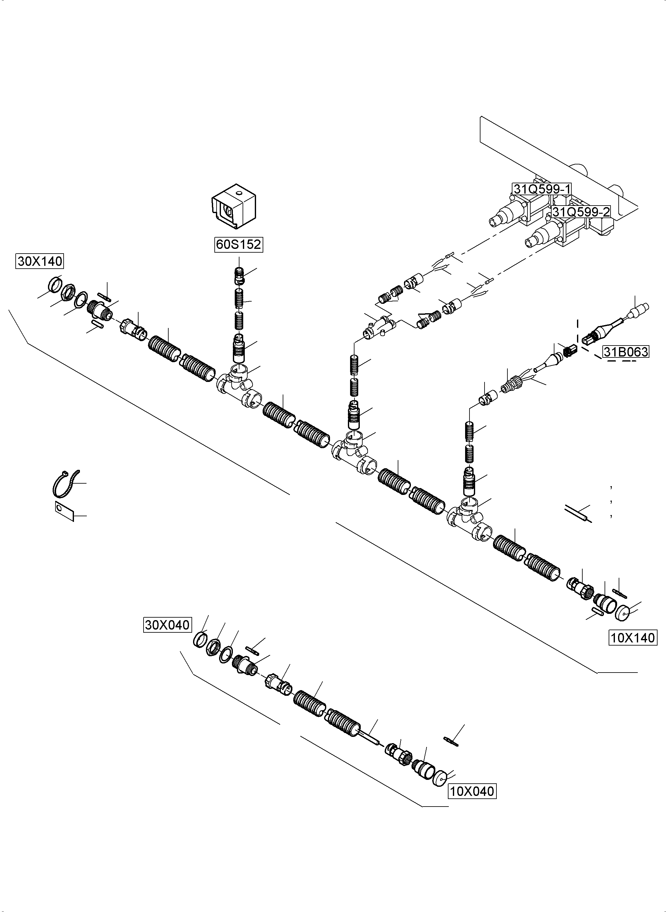 Komatsu parts book diagram for PC5500-6 S/N 15166: FUEL TANK - ELECTRIC